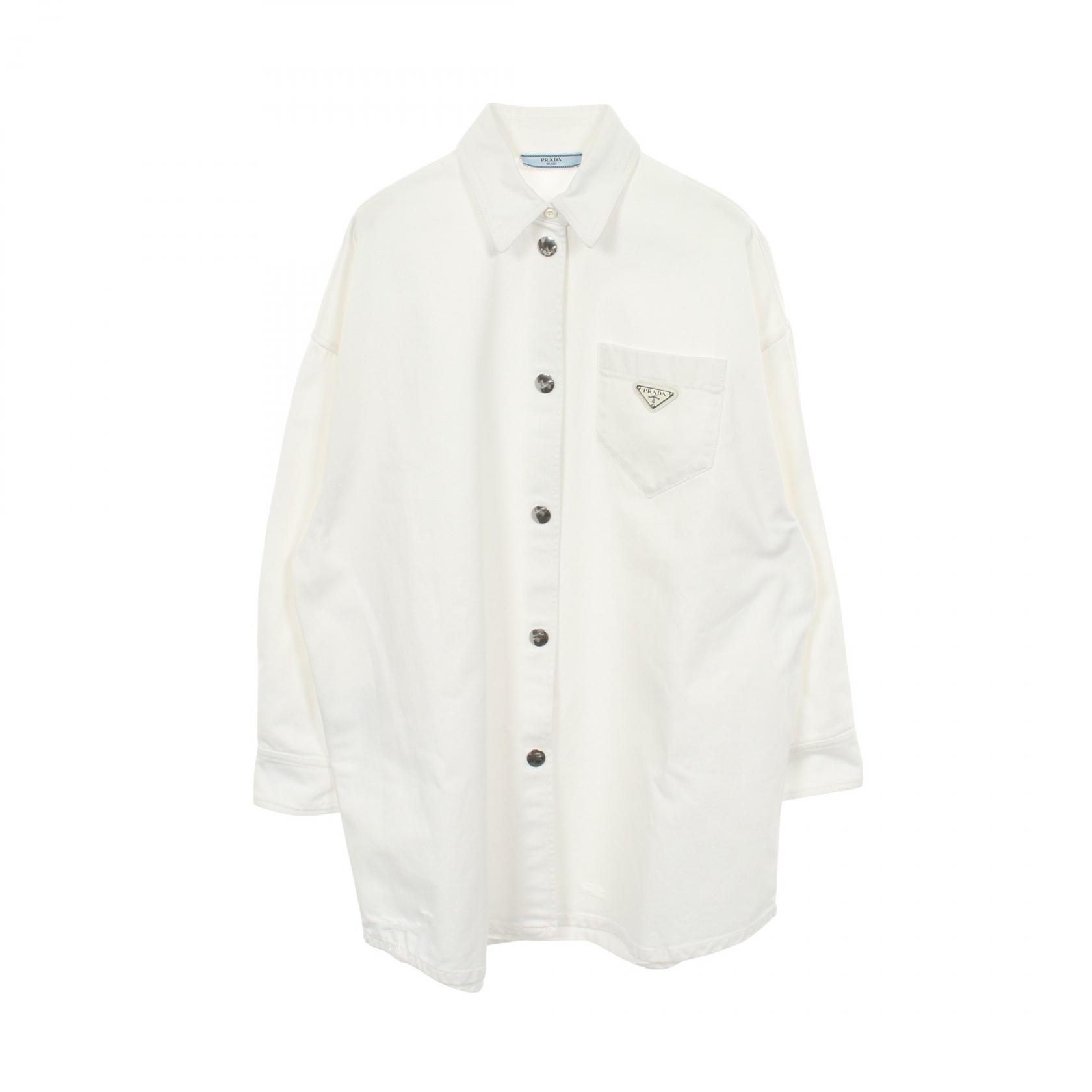 プラダ PRADA 衣料品 トップス コットン ホワイト系 【中古】