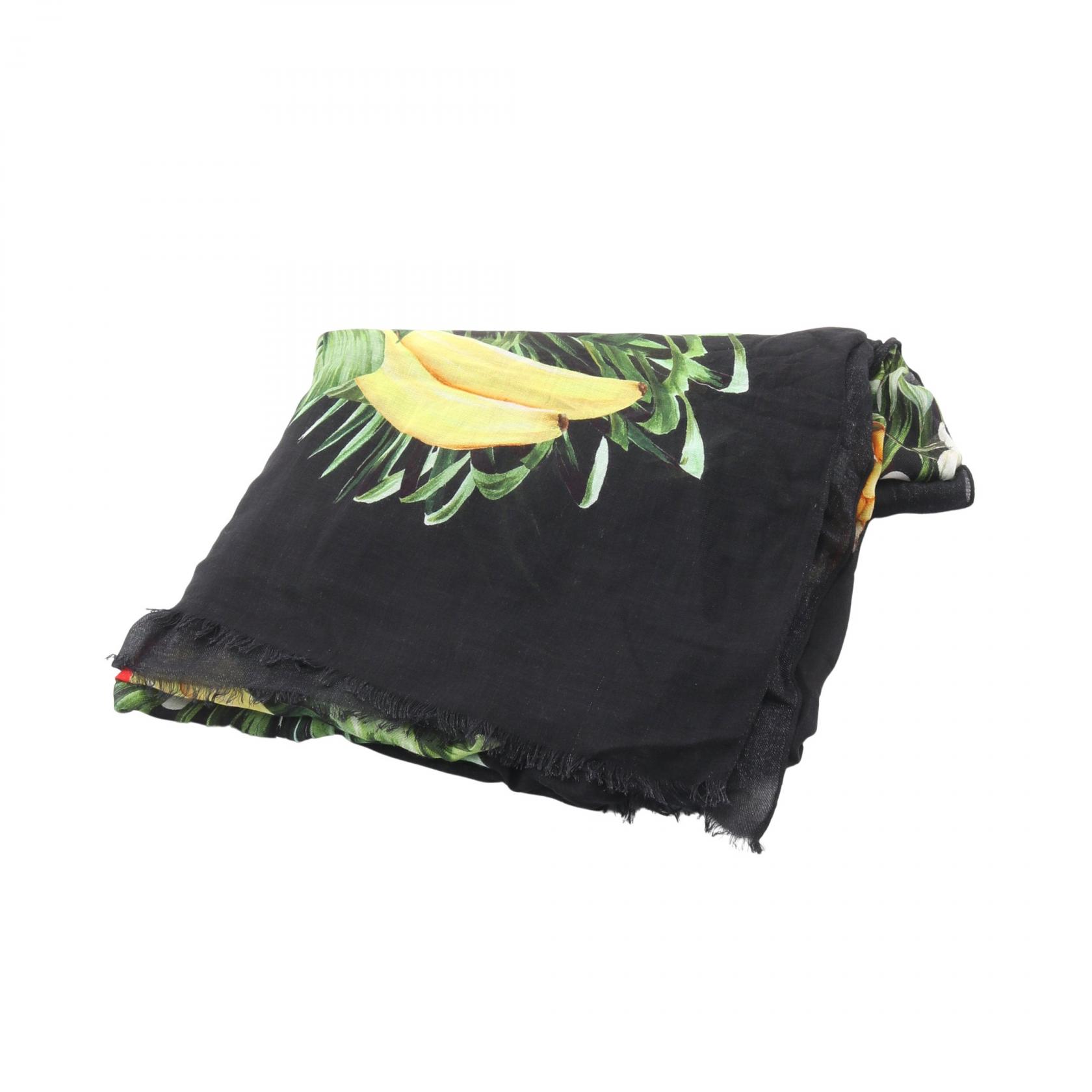 ドルチェアンドガッバーナ DOLCE & GABBANA ストール 衣料品 モダール / カシミヤ ブラック系 / マルチカラー 【中古】