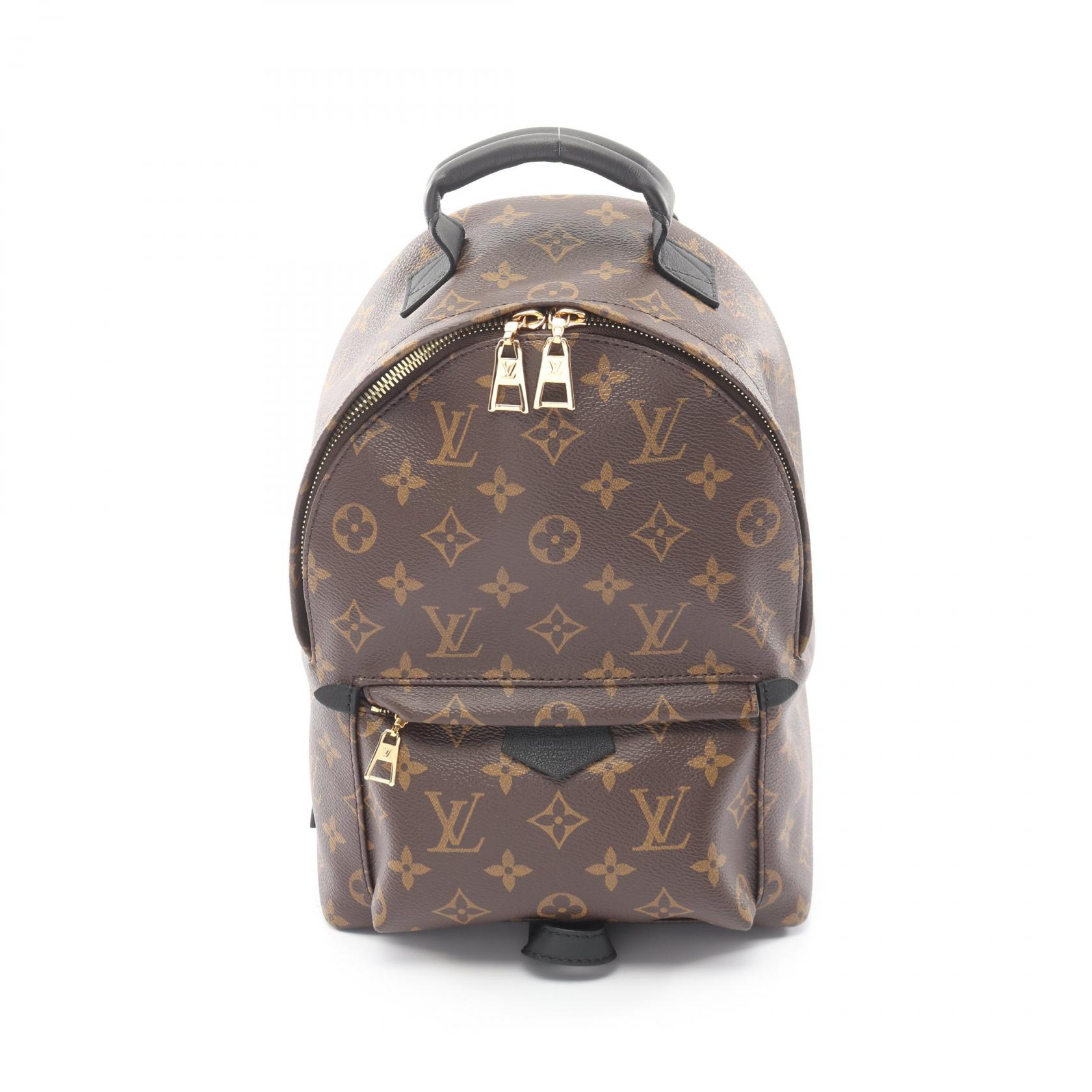 ルイ・ヴィトン LOUIS VUITTON パームスプリングスPM リュックサック バックパック バッグ PVCコーティングキャンバス レザー モノグラム ブラウン系 / ブラック系 M41560 【中古】