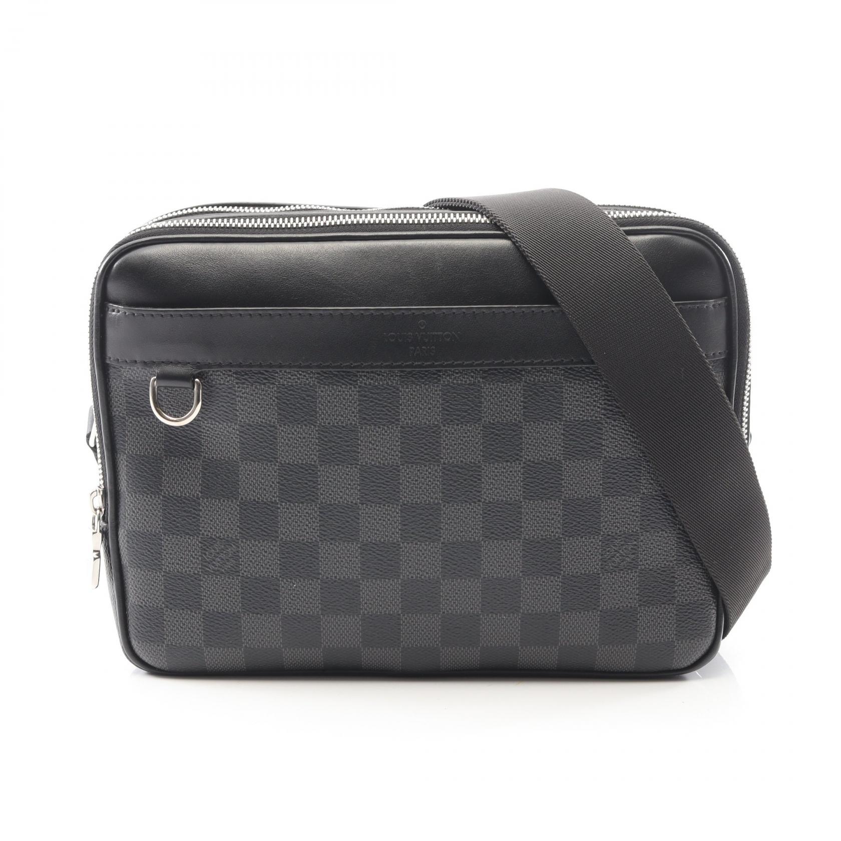 【15%OFFクーポン対象 4/4 20時-4/10 23:59】ルイ・ヴィトン LOUIS VUITTON トロカデロ メッセンジャー PM ショルダーバッグ バッグ PVCコーティングキャンバス レザー ダミエ・グラフィット ブラック系 N40087 【中古】