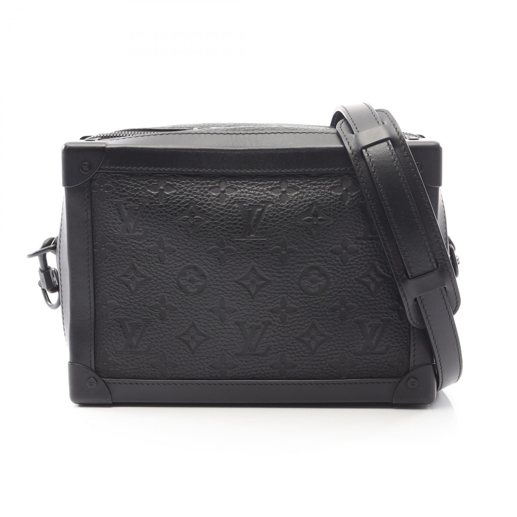 【15%OFFクーポン対象 4/4 20時-4/10 23:59】ルイ・ヴィトン LOUIS VUITTON ソフトトランク ショルダーバッグ バッグ レザー モノグラム・トリヨンレザー ブラック系 M55700 【中古】