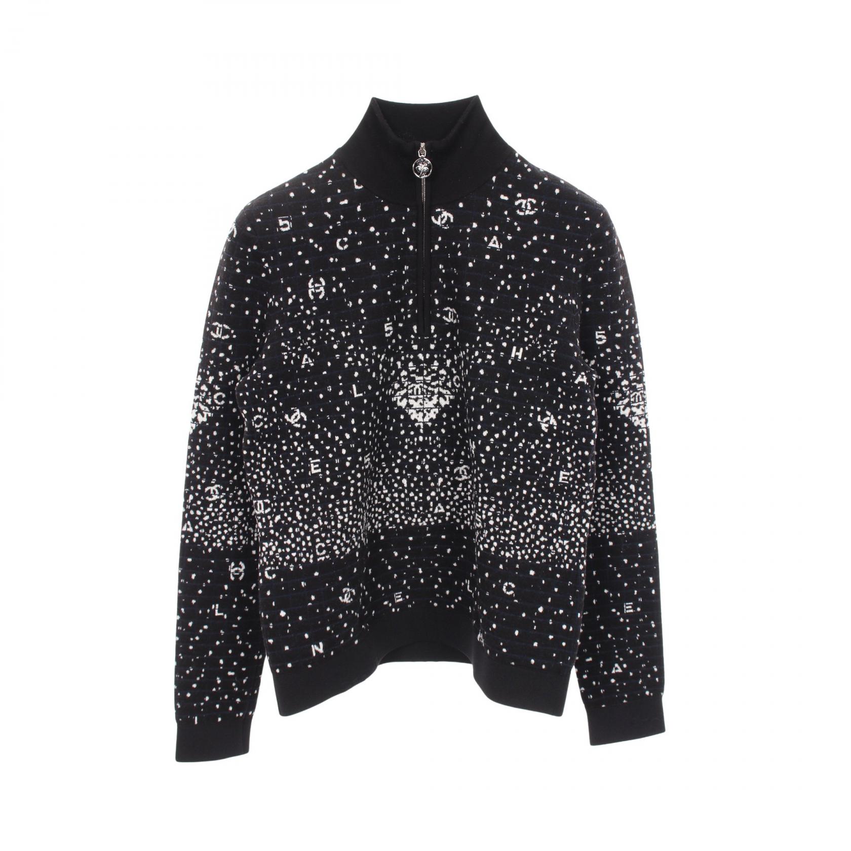 シャネル CHANEL ココマーク ロゴ ニット 衣料品 トップス ウール ブラック系 / ネイビー系 / ホワイト系 P65146K60951 【中古】｜RECLO（リクロ）店