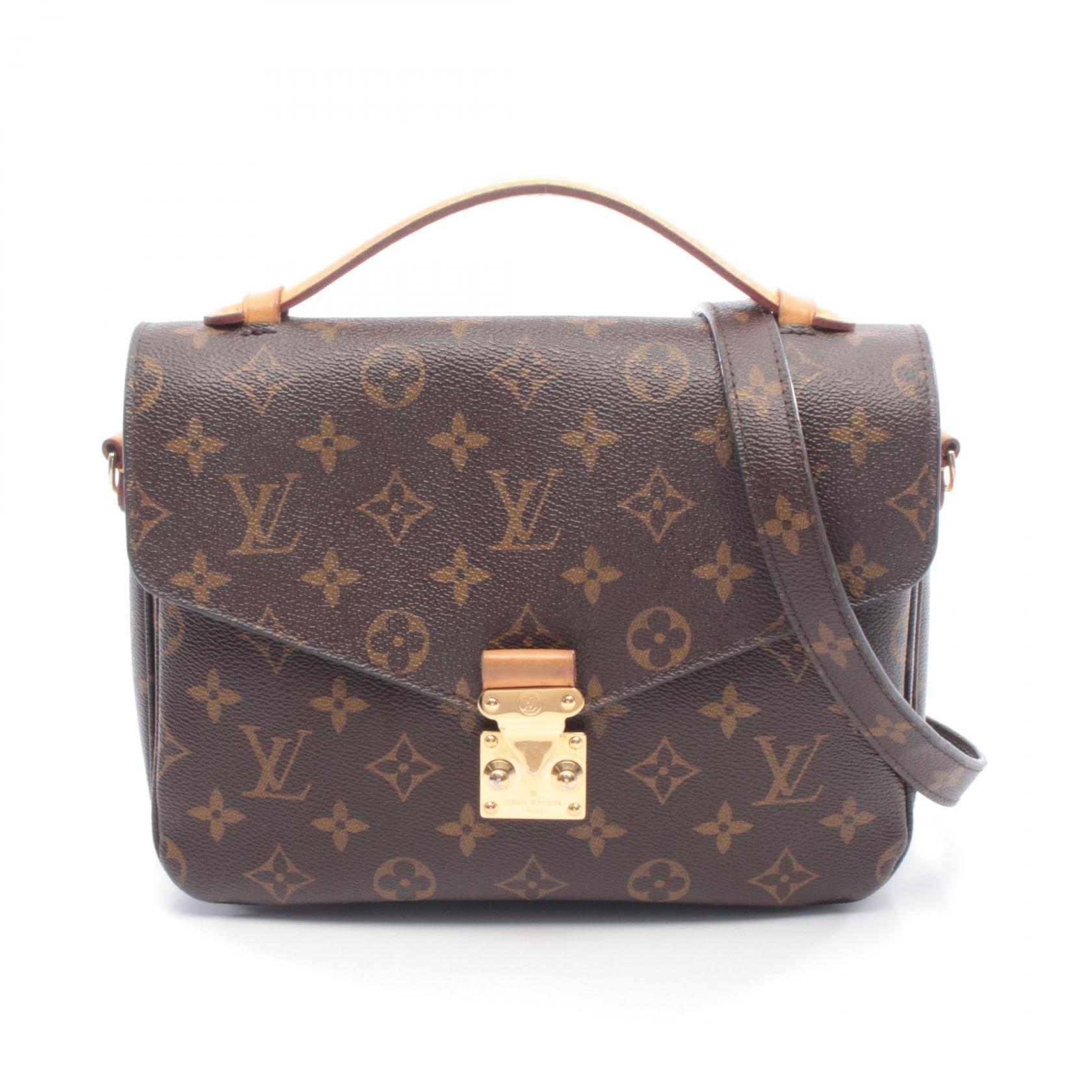 ルイ・ヴィトン LOUIS VUITTON ポシェット メティス MM ハンドバッグ バッグ PVCコーティングキャンバス レザー モノグラム ブラウン系 M44875 【中古】