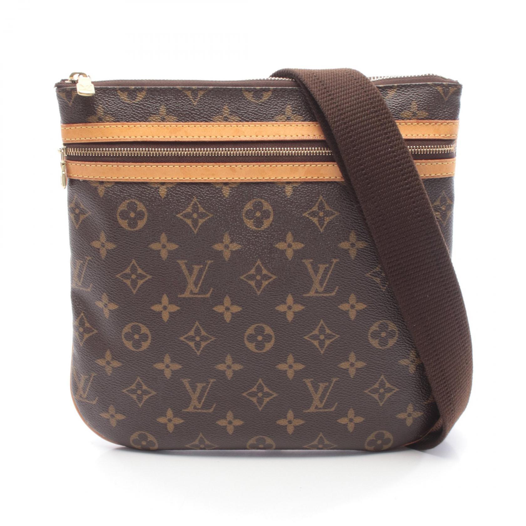 ルイ・ヴィトン LOUIS VUITTON ポシェットボスフォール ショルダーバッグ バッグ PVCコーティングキャンバス レザー モノグラム ブラウン系 M40044 【中古】
