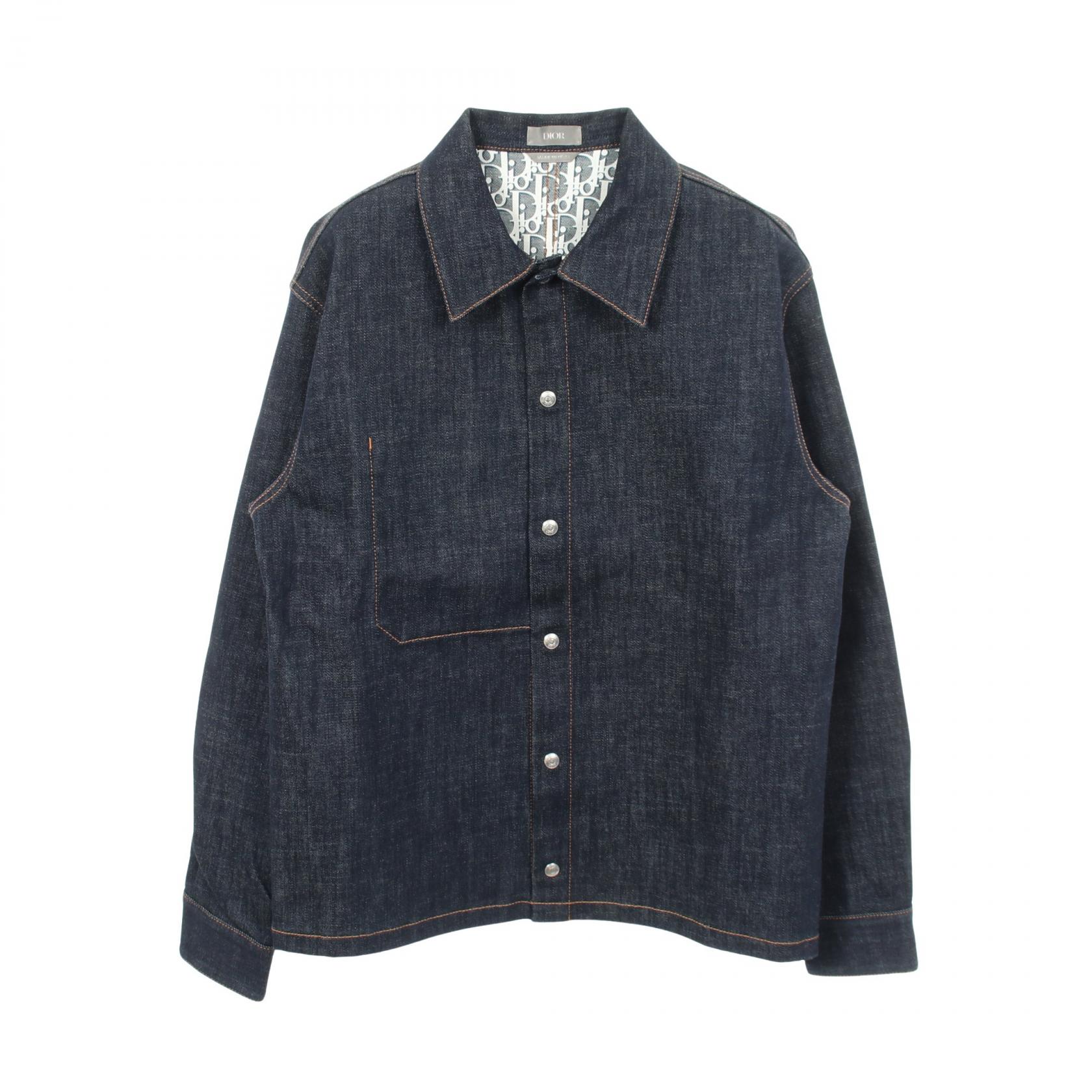 ディオール Dior オブリーク デニムジャケット 衣料品 アウター コットン ネイビー系 033D490A226X 【中古】