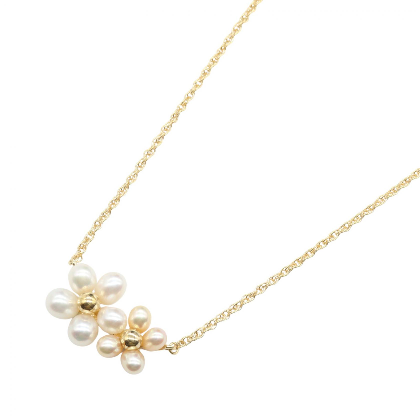 【10%OFFクーポン 7/21 10時~7/26 9:59】タサキ TASAKI パール ネックレス ネックレス ジュエリー K18(イエローゴールド) パール ゴールド系 / ホワイト系 【中古】|RECLO(リクロ)店