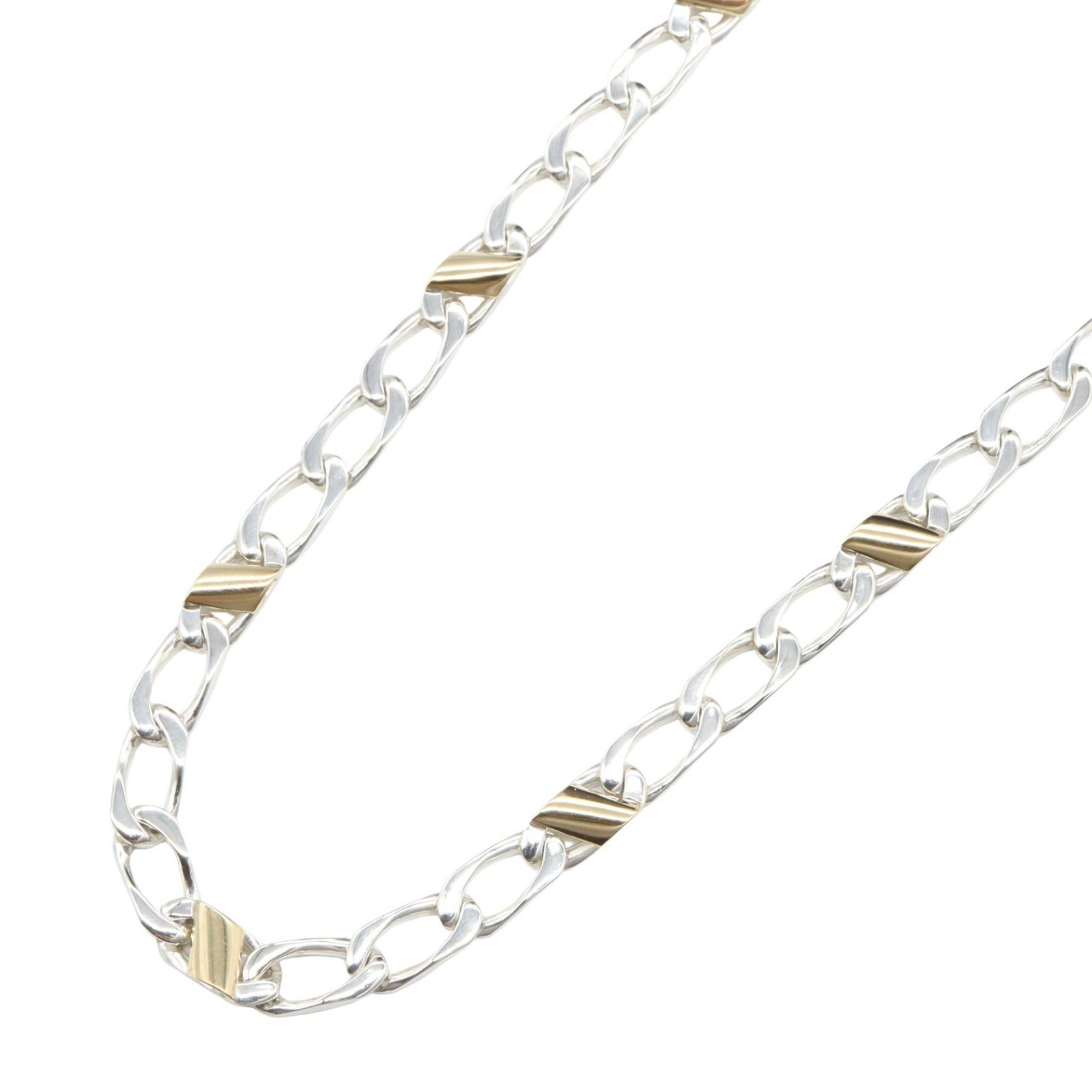 【10%OFFクーポン 7/21 10時～7/26 9:59】ティファニー TIFFANY＆CO ネックレス ネックレス ジュエリー シルバー925 K18（イエローゴールド） ゴールド系 / シルバー系 【中古】｜RECLO（リクロ）店