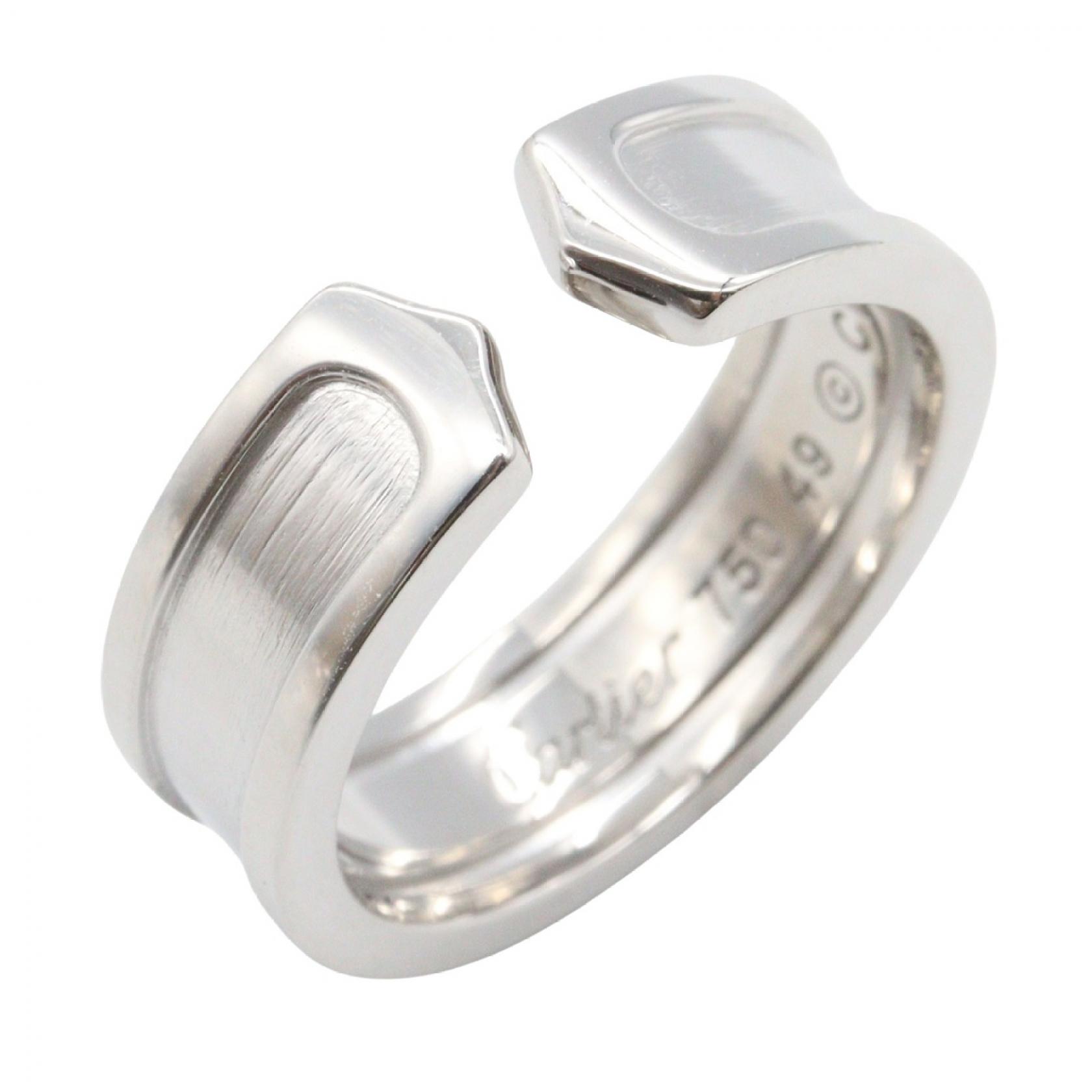 【全品ポイント11倍｜7/30 0:00-23:59】カルティエ CARTIER C2 スモール リング リング・指輪 ジュエリー K18WG（ホワイトゴールド） シルバー系 【中古】｜RECLO（リクロ）店
