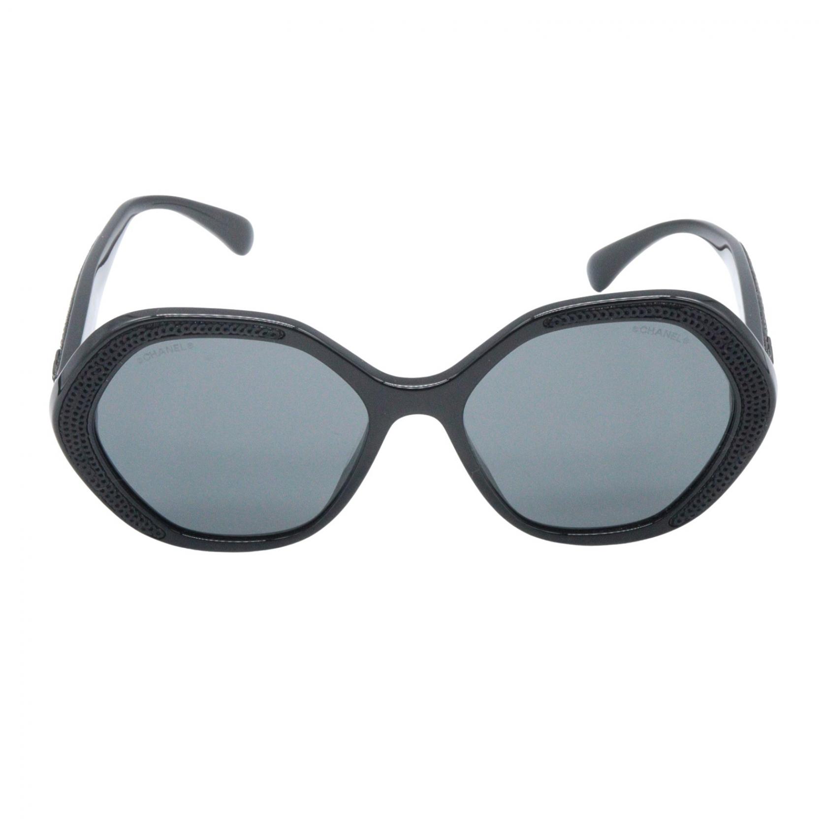 シャネル CHANEL サングラス サングラス 衣料品 アセテート ブラック系 5451A 888/S4 【中古】