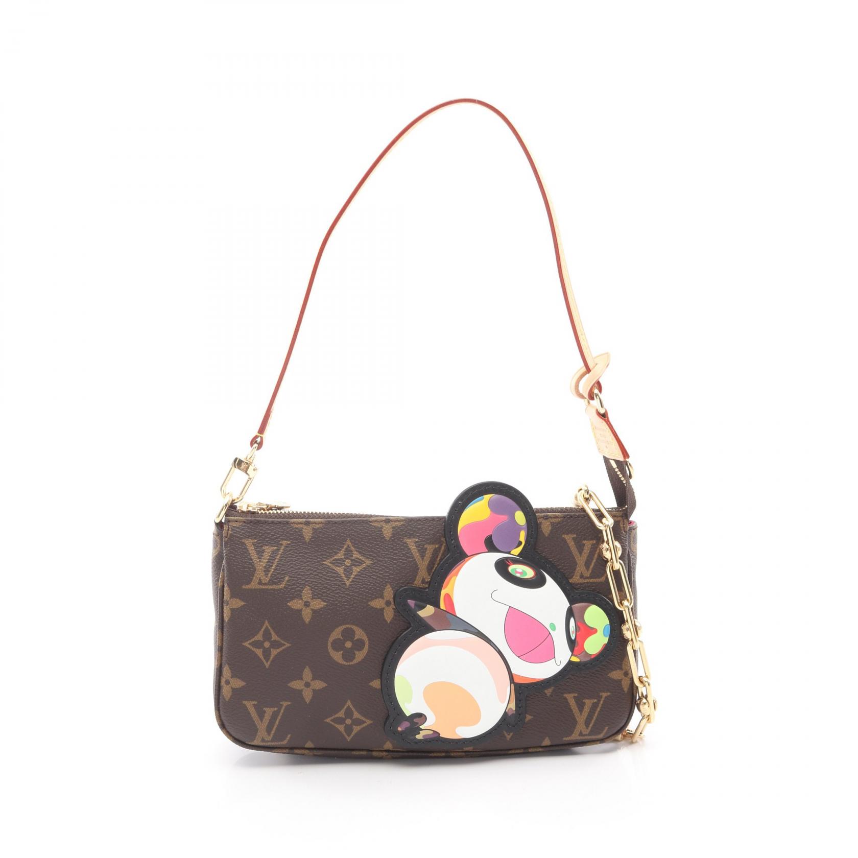 ルイ・ヴィトン LOUIS VUITTON LV &times; TM ポシェットアクセソワール モノグラムパンダ ハンドバッグ バッグ PVCコーティングキャンバス レザー ブラウン系 / マルチカラー M13440 【中古】｜RECLO（リクロ）店