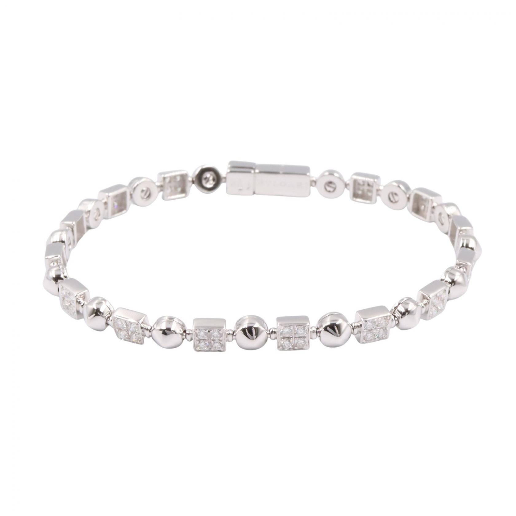 ブルガリ BVLGARI ルチア ダイヤ ブレスレット ブレスレット アクセサリー K18WG（ホワイトゴールド） ダイヤモンド シルバー系 / クリア系 【中古】