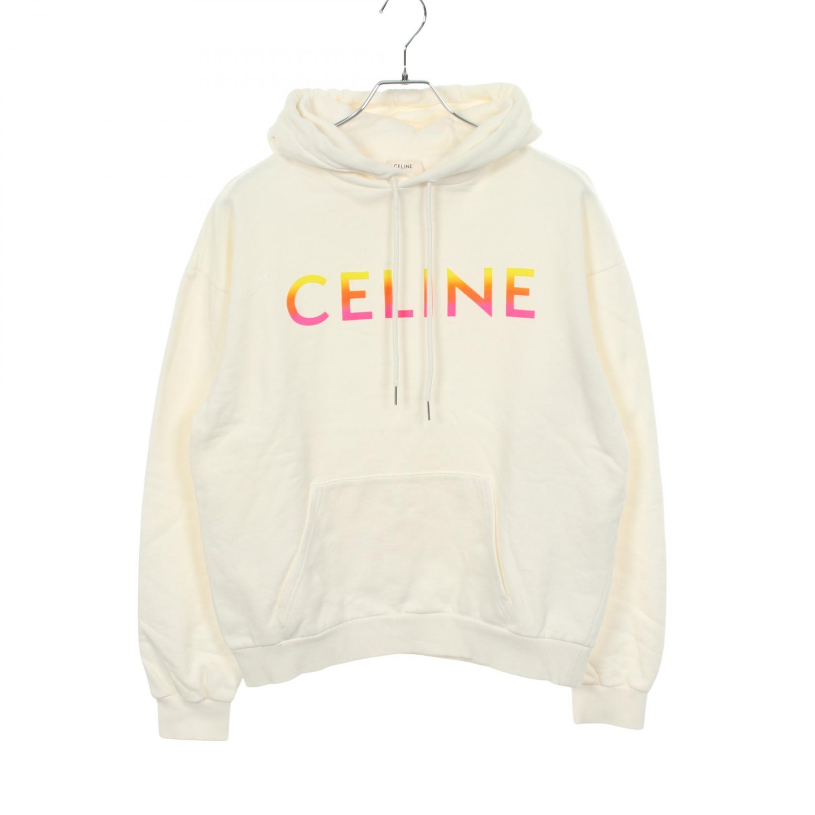 セリーヌ CELINE パーカー 衣料品 トップス コットン ホワイト系 【中古】 49,500円