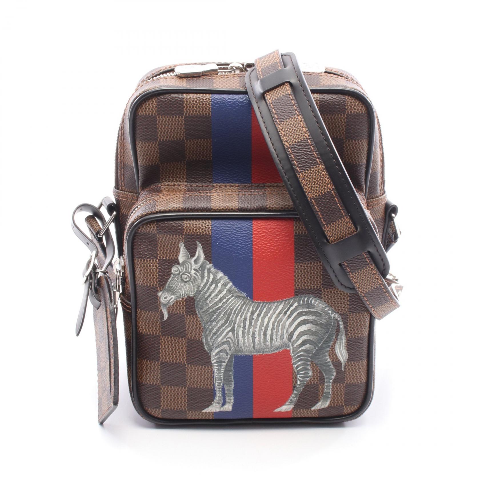 【10%OFFクーポン 7/21 10時～7/26 9:59】ルイ・ヴィトン LOUIS VUITTON アマゾン ダミエサバンナ ショルダーバッグ バッグ PVCコーティングキャンバス レザー ブラウン系 / ブラック系 / マルチカラー N42703 【中古】｜RECLO（リクロ）店