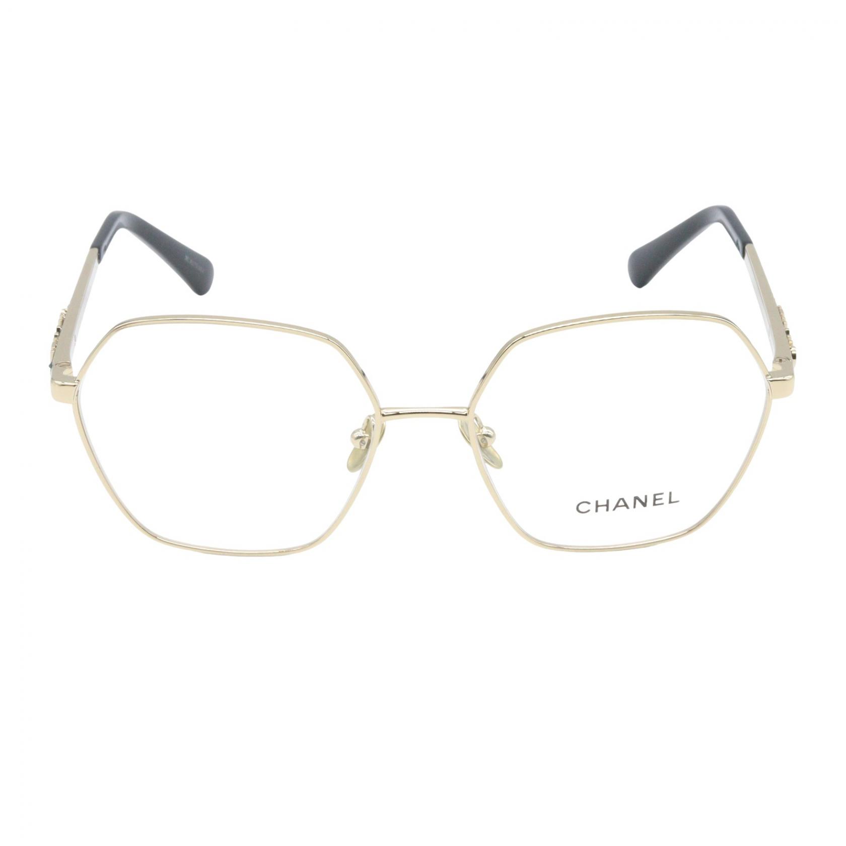 シャネル CHANEL 伊達メガネ メガネ 衣料品 メタル ブラック系 2204 134(53) 【中古】