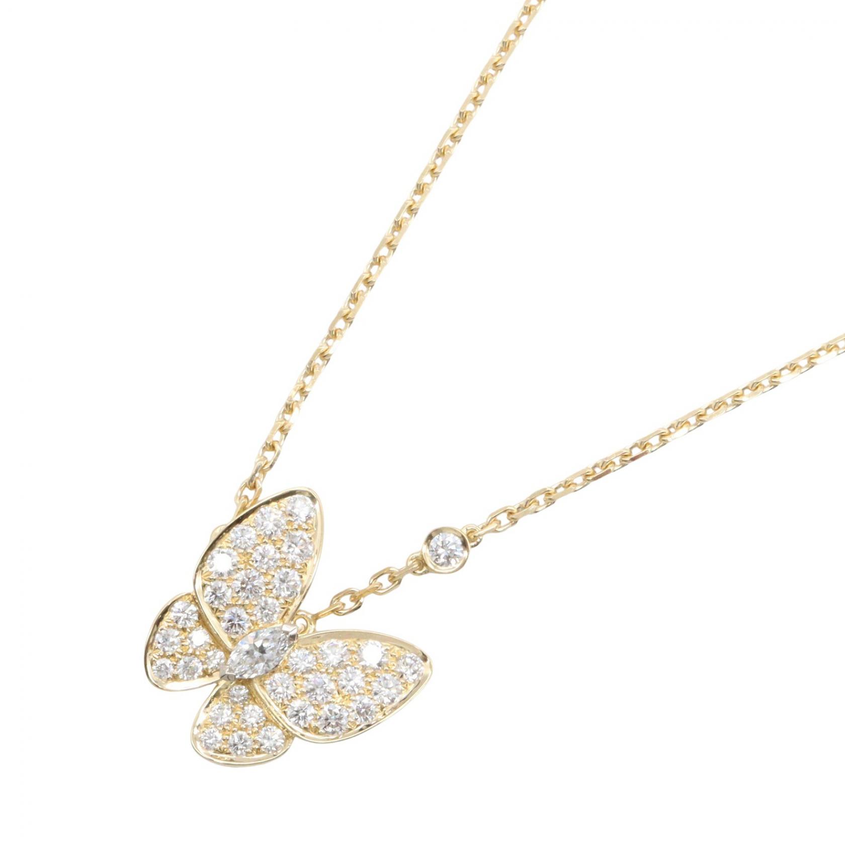 ヴァンクリーフ＆アーペル Van Cleef & Arpels ドゥパピヨン ダイヤ ネックレス ネックレス ジュエリー K18（イエローゴールド） ダイヤモンド ゴールド系 / クリア系 VCARP3DP00 【中古】