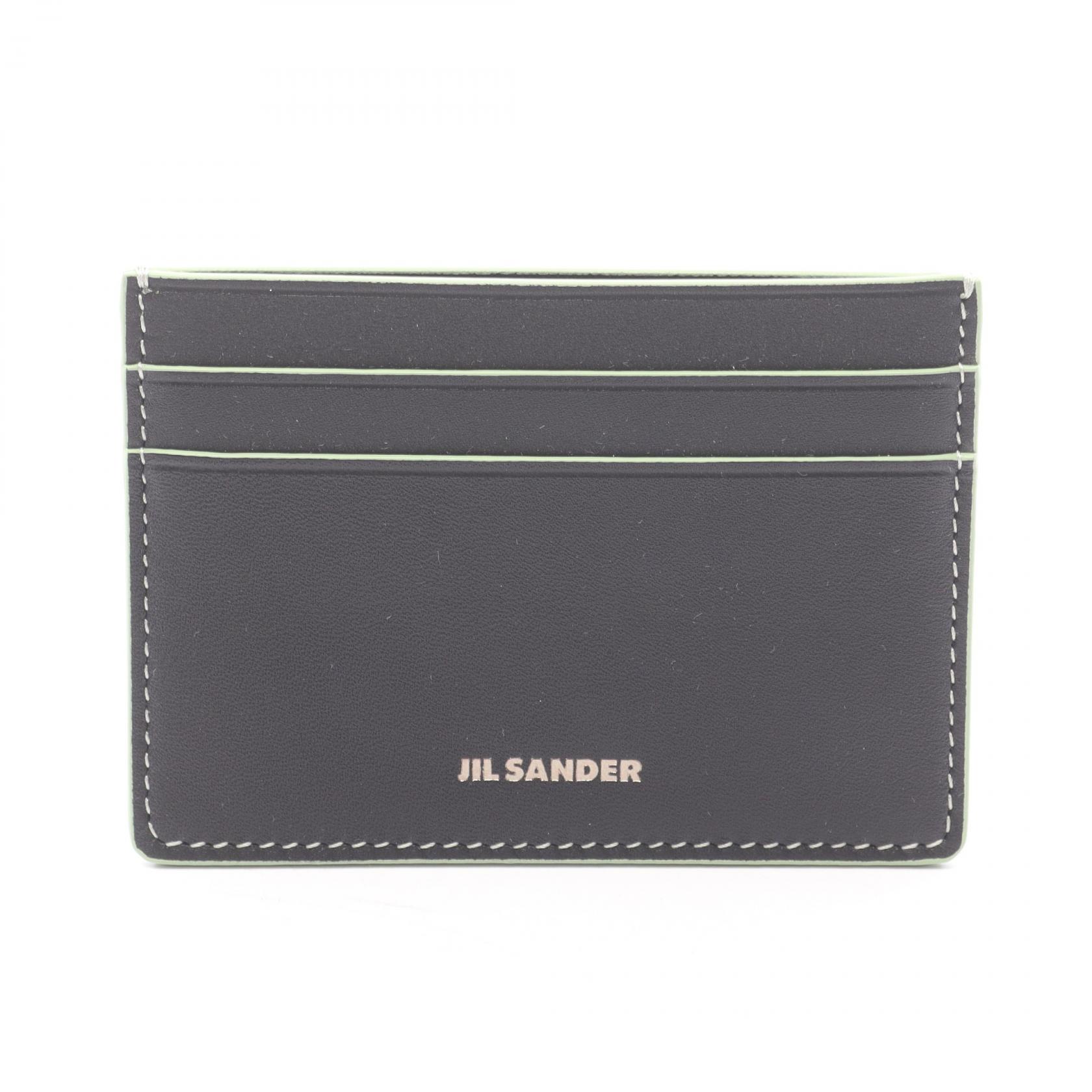 ジルサンダー JIL SANDER カードケース アクセサリー レザー ブラック系 / グリーン系 J25VL0009P8895001 【新品】
