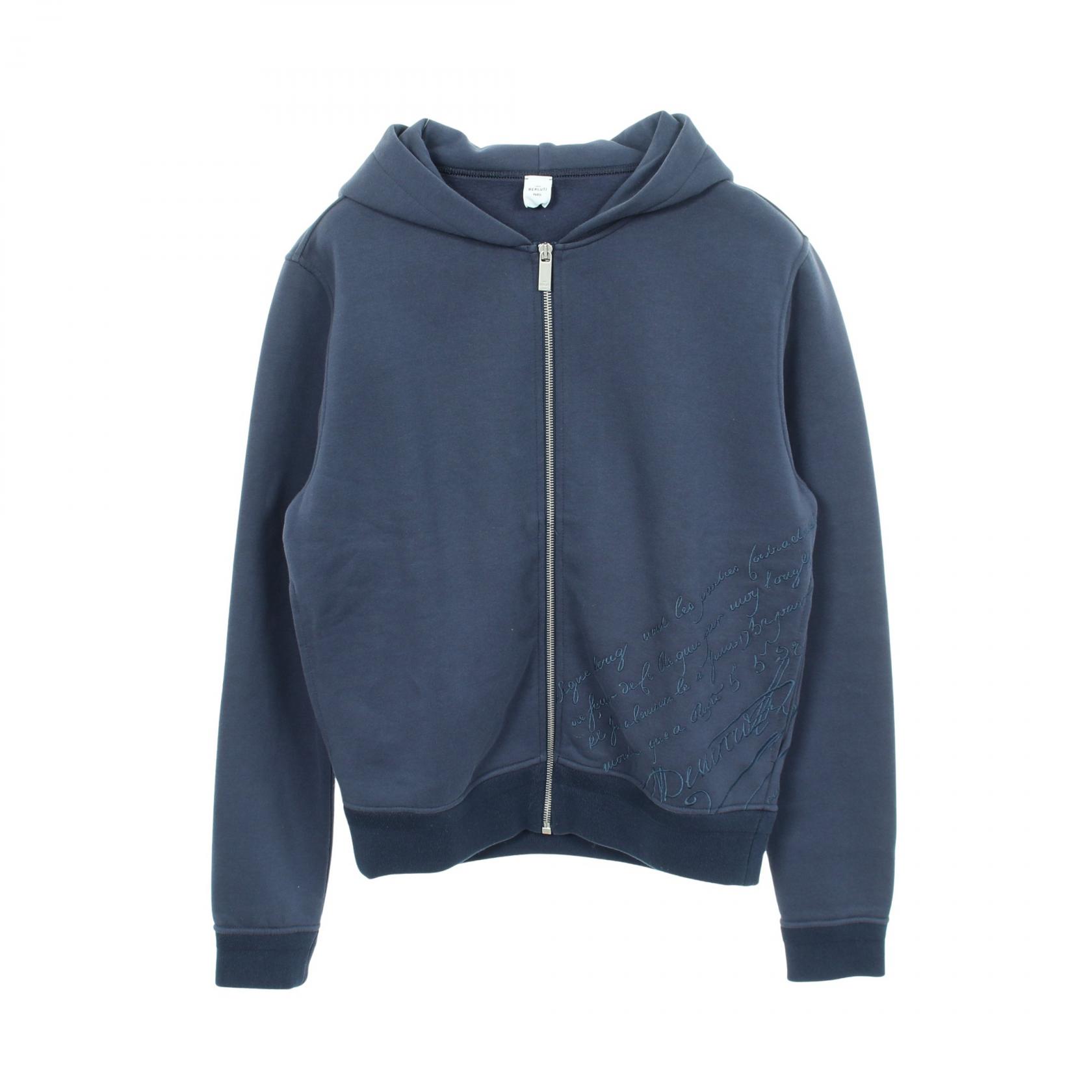 ベルルッティ Berluti パーカー 衣料品 トップス コットン ネイビー系 R24JZL32JBAP 【中古】