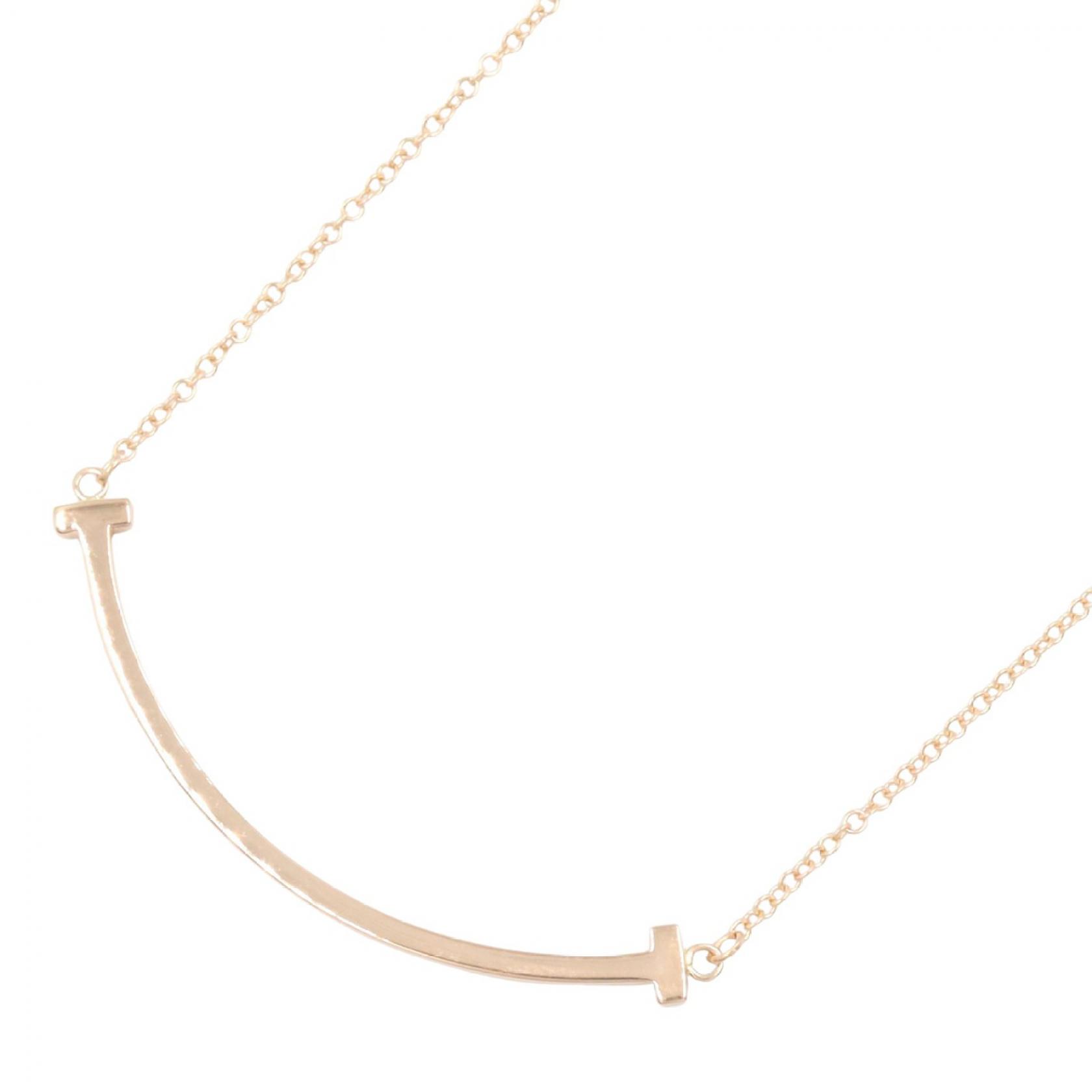 ティファニー TIFFANY＆CO Tスマイル スモール ネックレス ネックレス ジュエリー K18PG（ピンクゴールド） ゴールド系 【中古】 108,900円