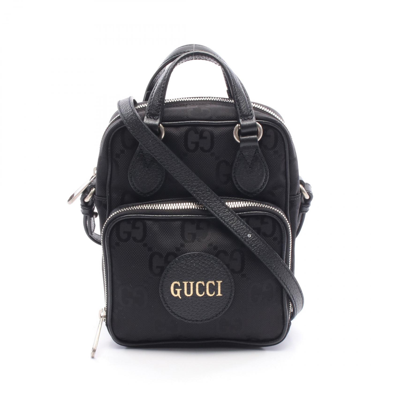 【15%OFFクーポン対象 4/4 20時-4/10 23:59】グッチ GUCCI Gucci Off The Grid グッチ オフ ザ グリッド GGナイロン ショルダーバッグ バッグ ナイロン レザー ブラック系 625850 【中古】