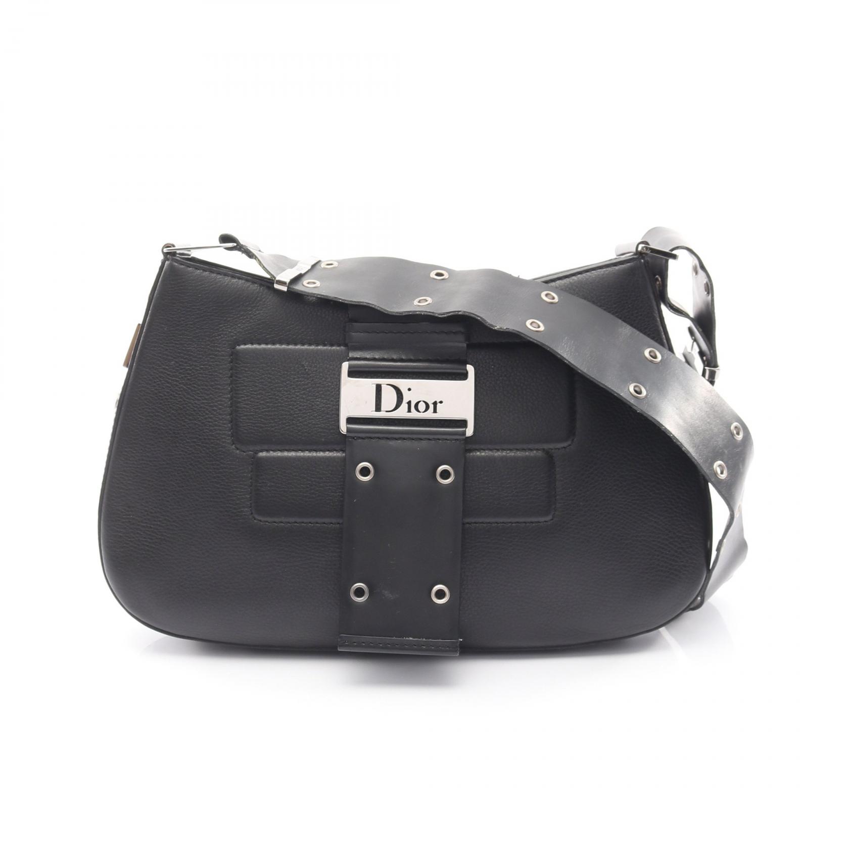 【10%OFFクーポン 7/21 10時~7/26 9:59】ディオール Dior ストリートシック ショルダーバッグ バッグ レザー ブラック系 【中古】|RECLO(リクロ)店