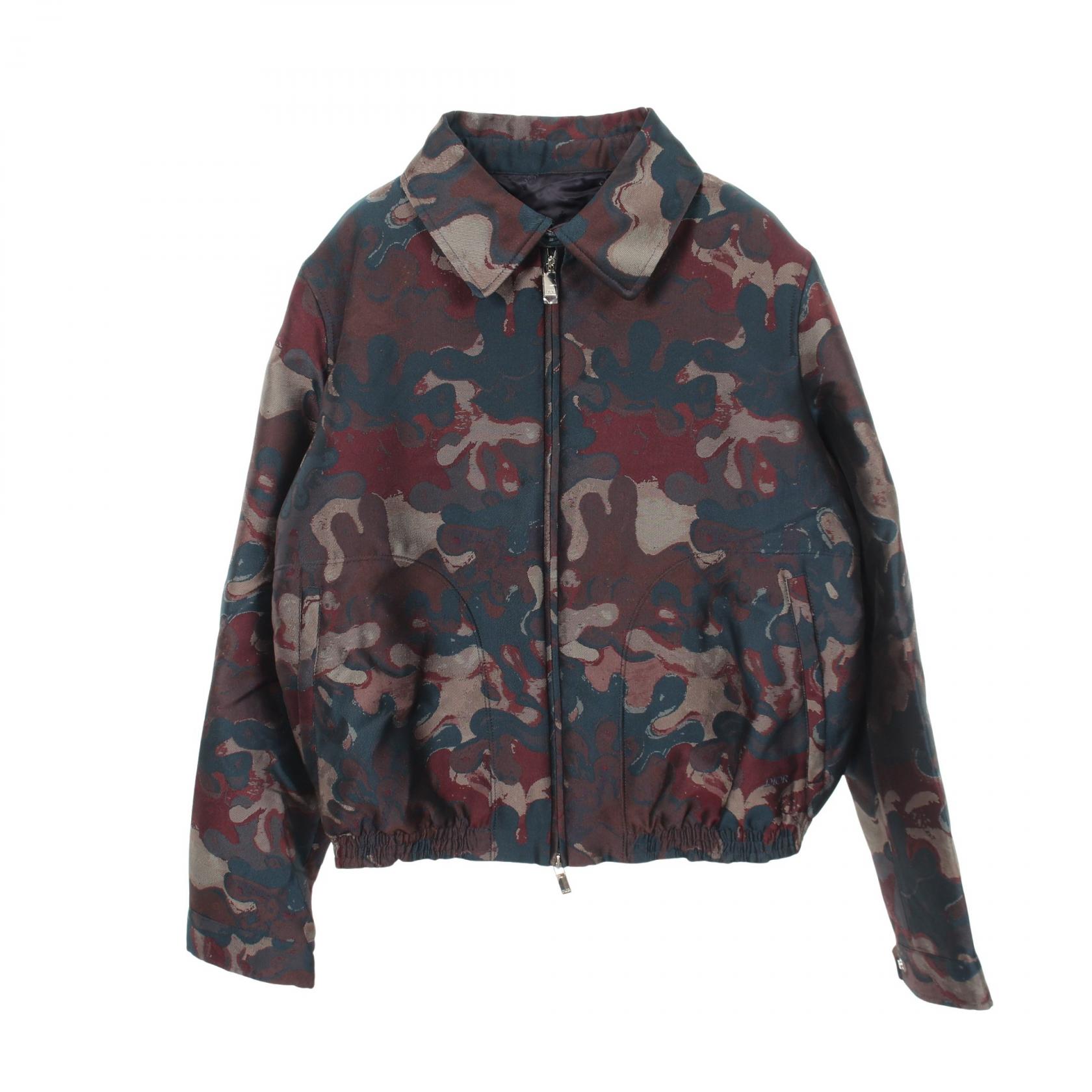 ディオール Dior DIOR × PETER DOIG ブルゾン 衣料品 アウター ポリエステル グリーン系 / ブラウン系 / マルチカラー 【中古】