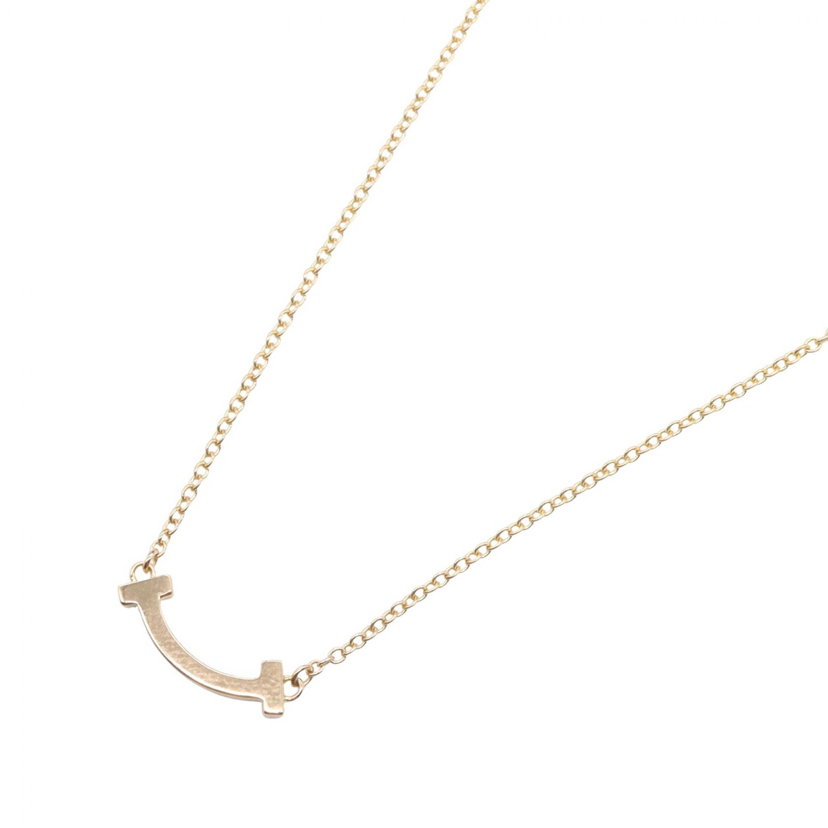 【10%OFFクーポン 7/21 10時~7/26 9:59】ティファニー TIFFANY&CO Tスマイル ミニ ネックレス ネックレス ジュエリー K18PG(ピンクゴールド) ゴールド系 62617721 【中古】|RECLO(リクロ)店