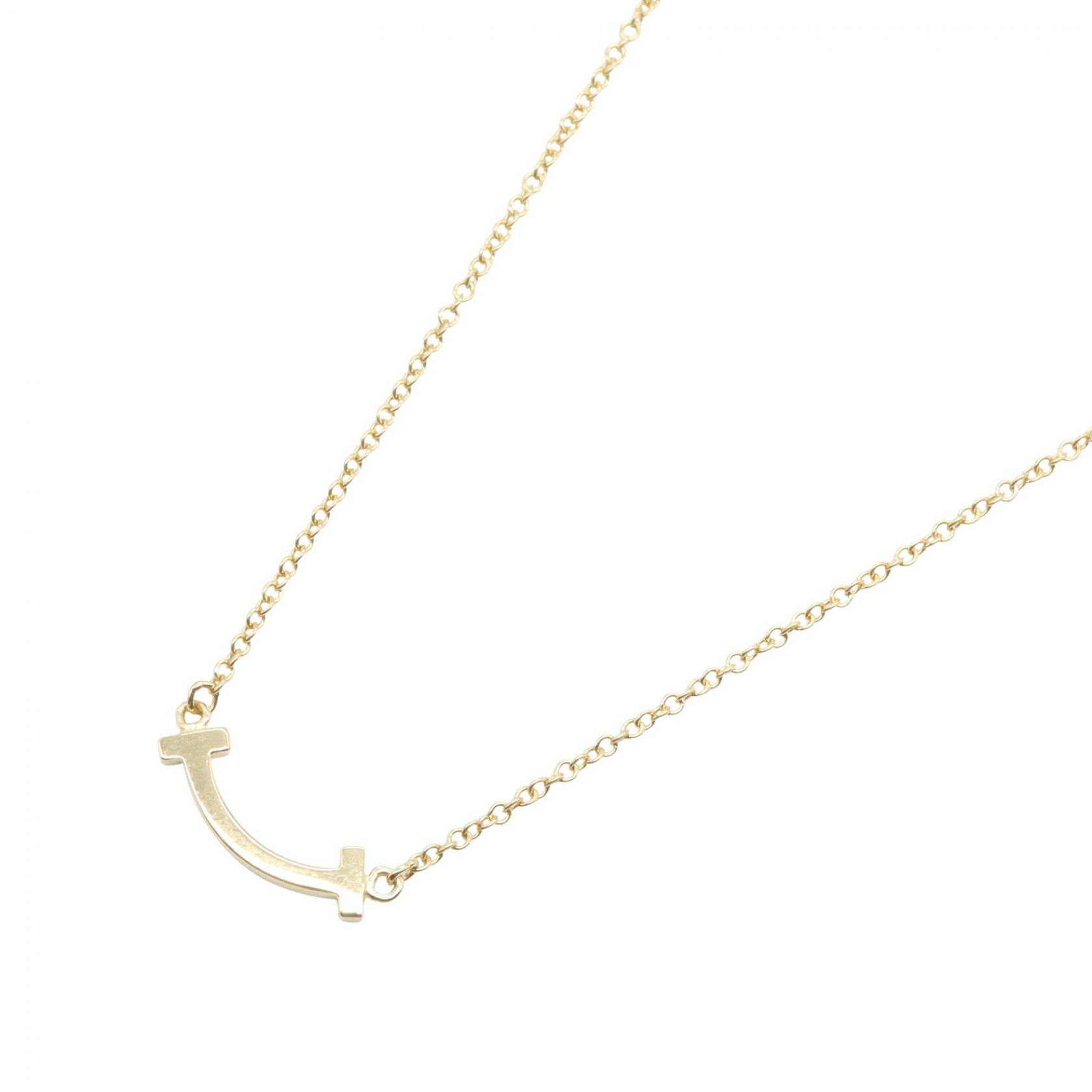 ティファニー TIFFANY＆CO Tスマイル ミニ ネックレス ネックレス ジュエリー K18（イエローゴールド） ゴールド系 【中古】