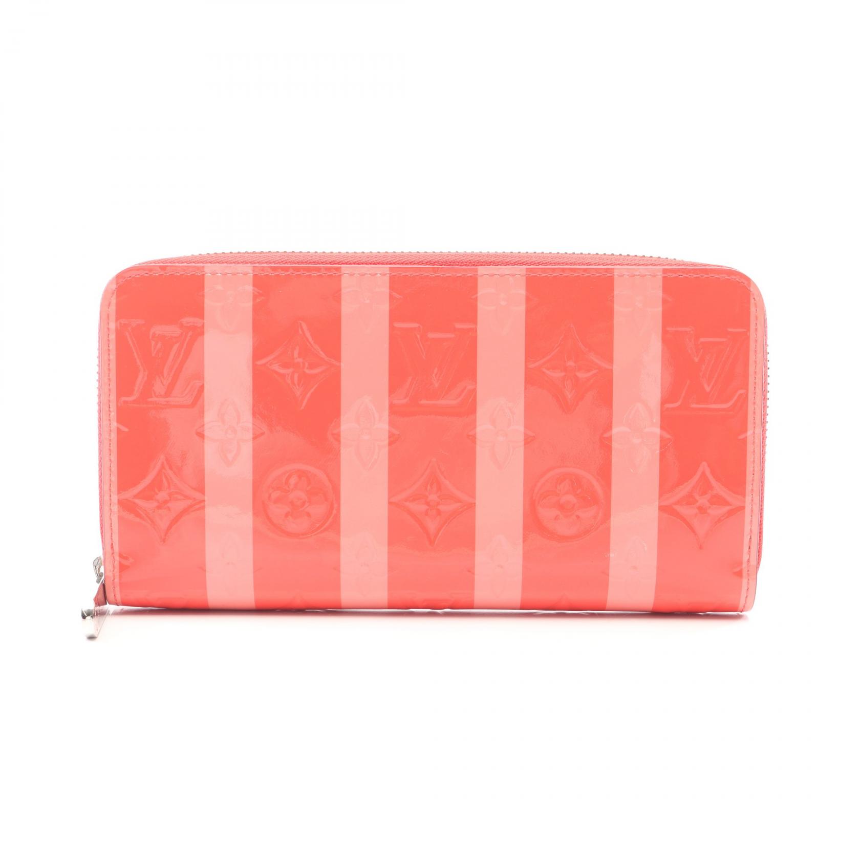 ルイ・ヴィトン LOUIS VUITTON ジッピーウォレット ラウンド長財布 財布 レザー レイユール ヴェルニ レッド系 M58036 【中古】