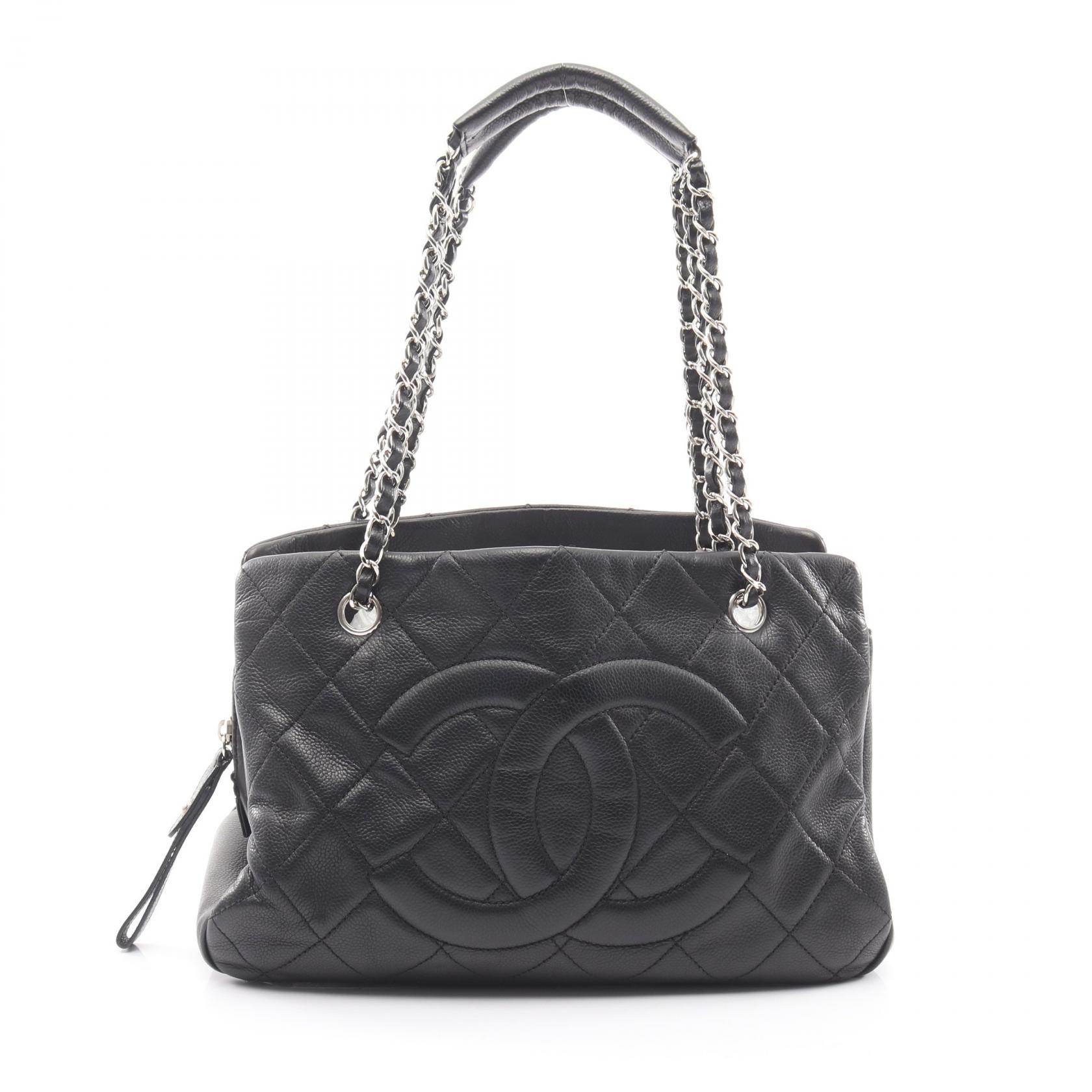 シャネル CHANEL ココマーク トートバッグ バッグ キャビアスキン(グレインドカーフ) ブラック系 【中古】