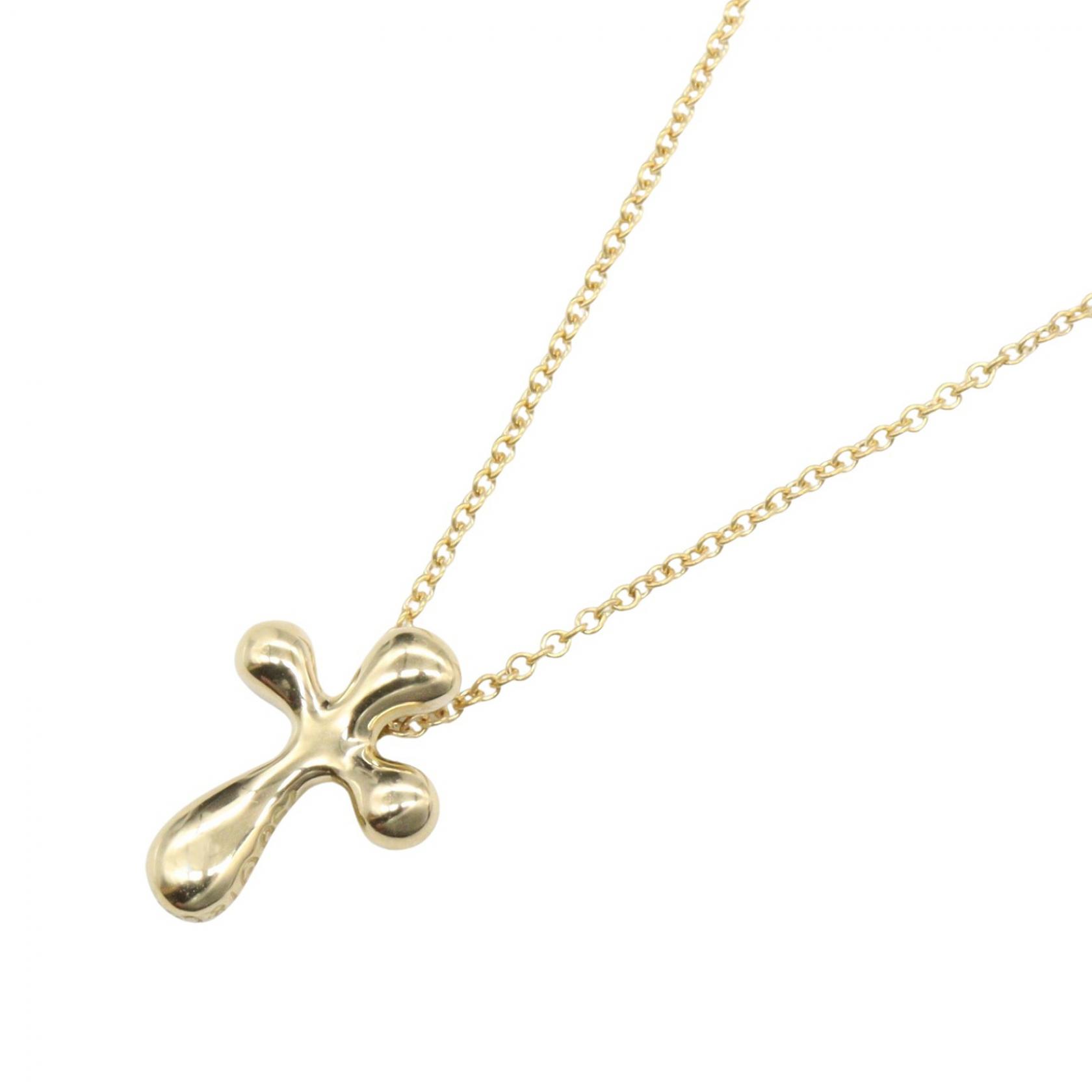 ティファニー TIFFANY＆CO クロス ネックレス ネックレス ジュエリー K18（イエローゴールド） ゴールド系 【中古】