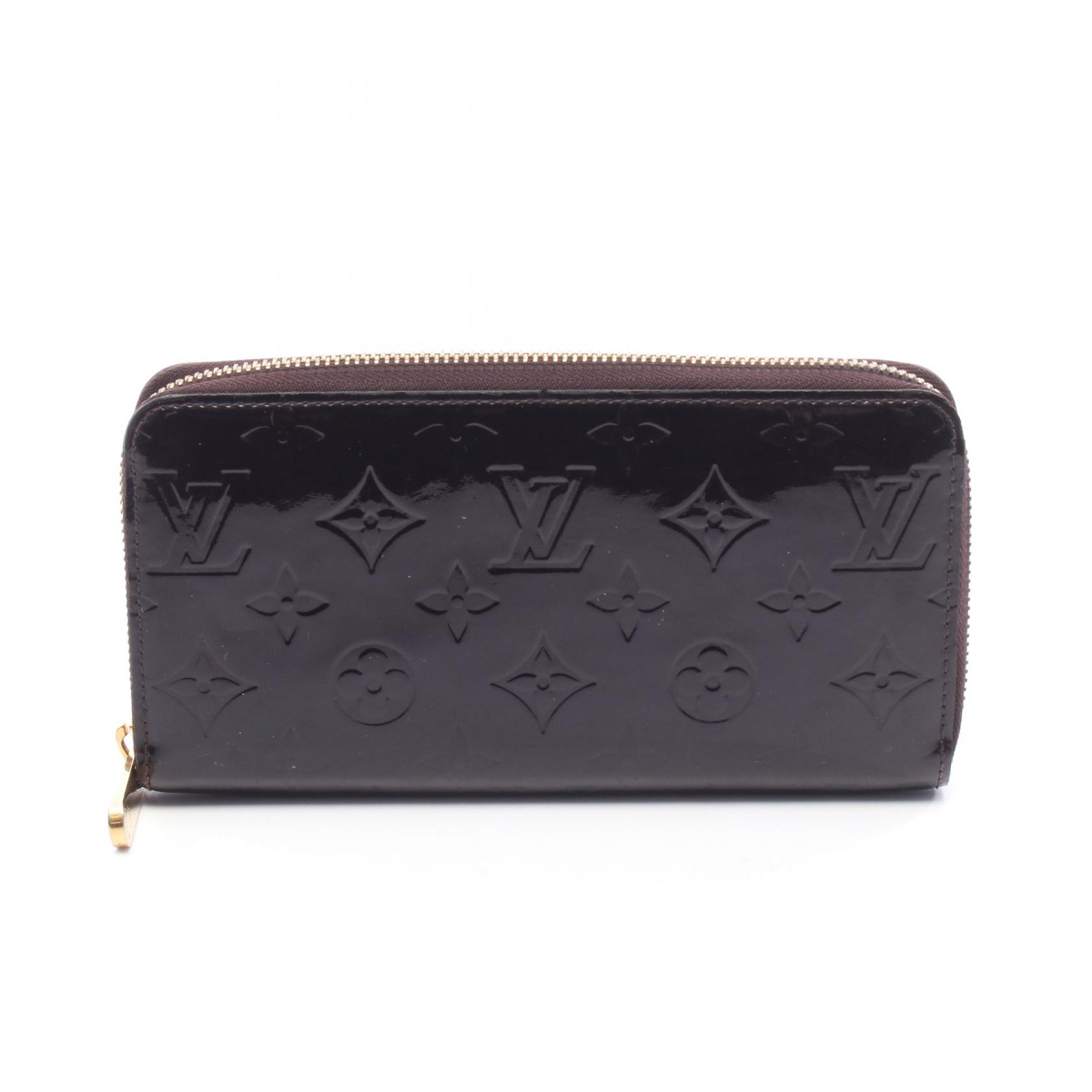 ルイ・ヴィトン LOUIS VUITTON ジッピーウォレット ラウンド長財布 財布 レザー ヴェルニ パープル系 M93522 【中古】