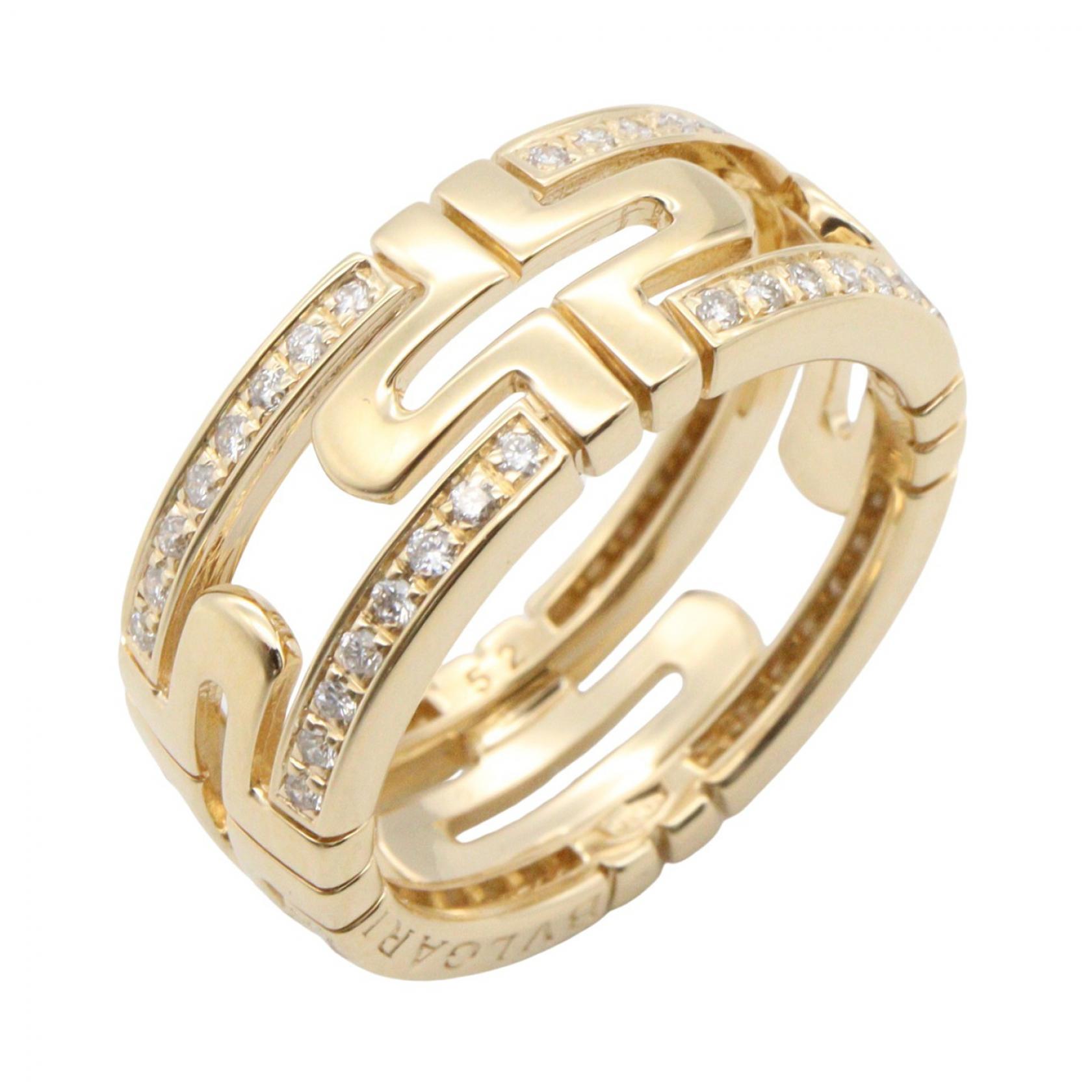 ブルガリ BVLGARI パレンテシ スモール ダイヤ リング リング・指輪 ジュエリー K18（イエローゴールド） ダイヤモンド ゴールド系 / クリア系 【中古】