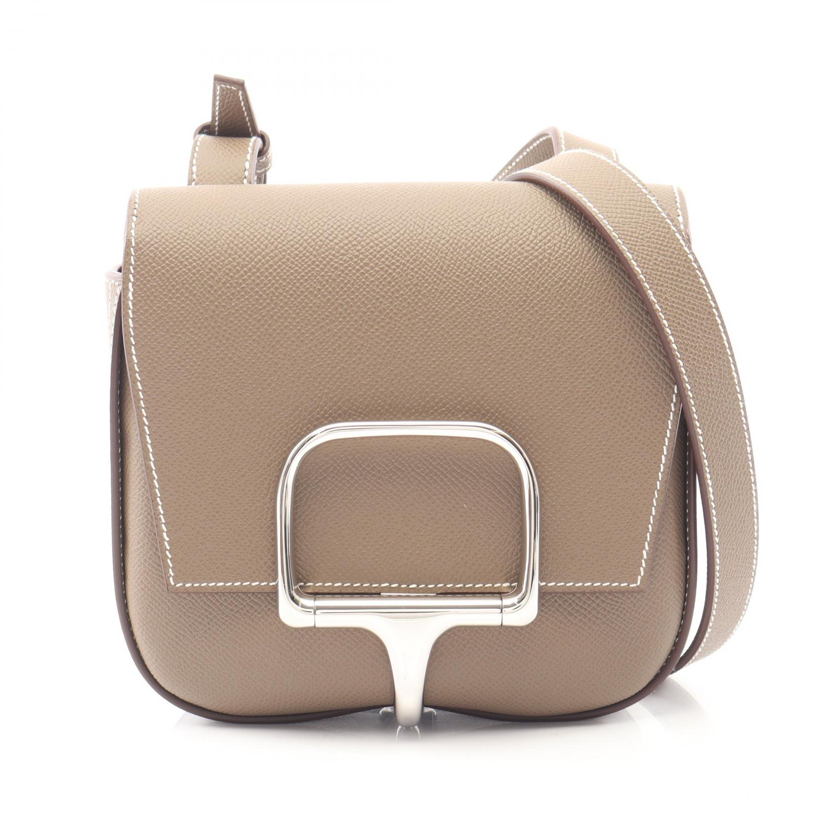 エルメス HERMES デッラ カヴァッレリア ミニ エトゥープ ショルダーバッグ バッグ レザー ヴォーエプソン ヴォーエプソン グレー系 【中古】