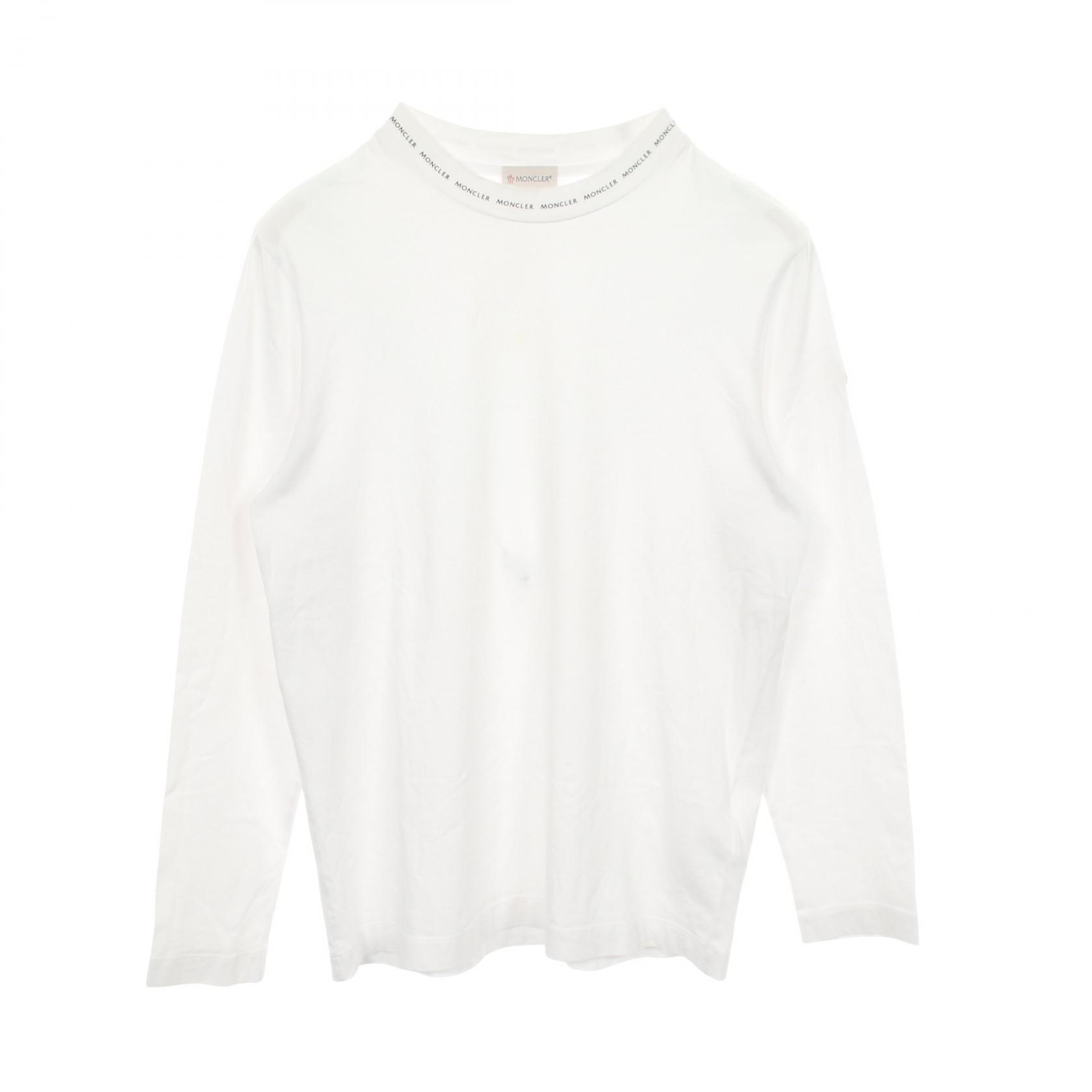 モンクレール MONCLER クルーネック 長袖Tシャツ 衣料品 トップス コットン ホワイト系 【中古】