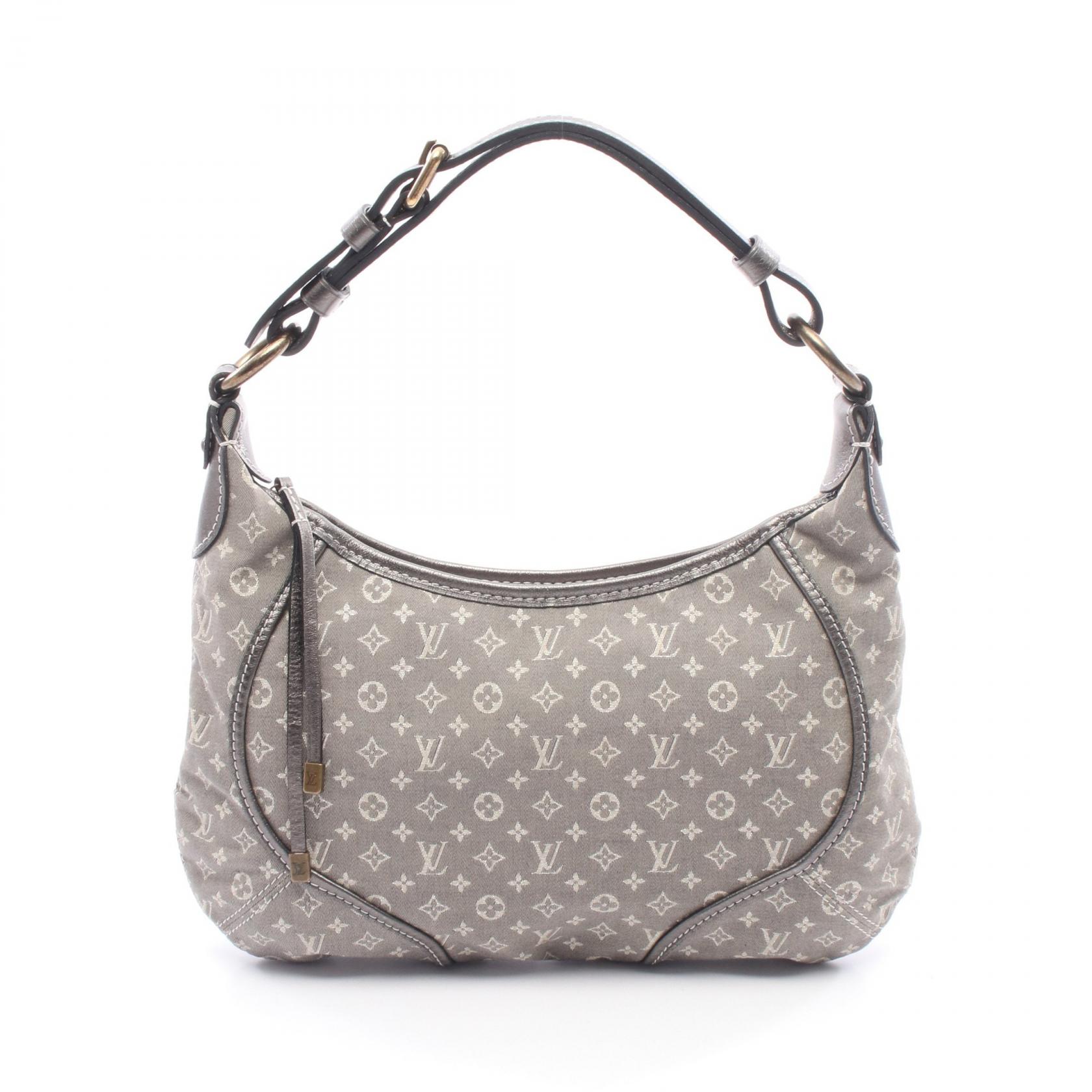 ルイ・ヴィトン LOUIS VUITTON マノンPM ショルダーバッグ バッグ キャンバス レザー モノグラム・ミニ・ラン グレー系 プラティーヌ M95620 【中古】