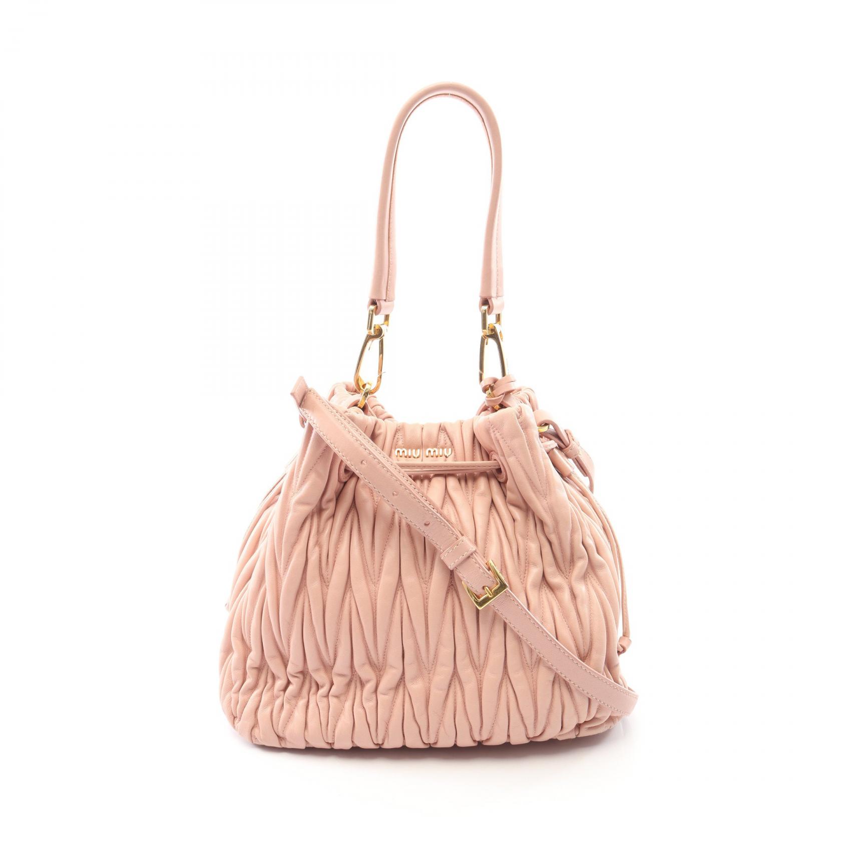 ミュウ ミュウ Miu Miu マテラッセ 2WAY ハンドバッグ バッグ レザー ピンク系 【中古】