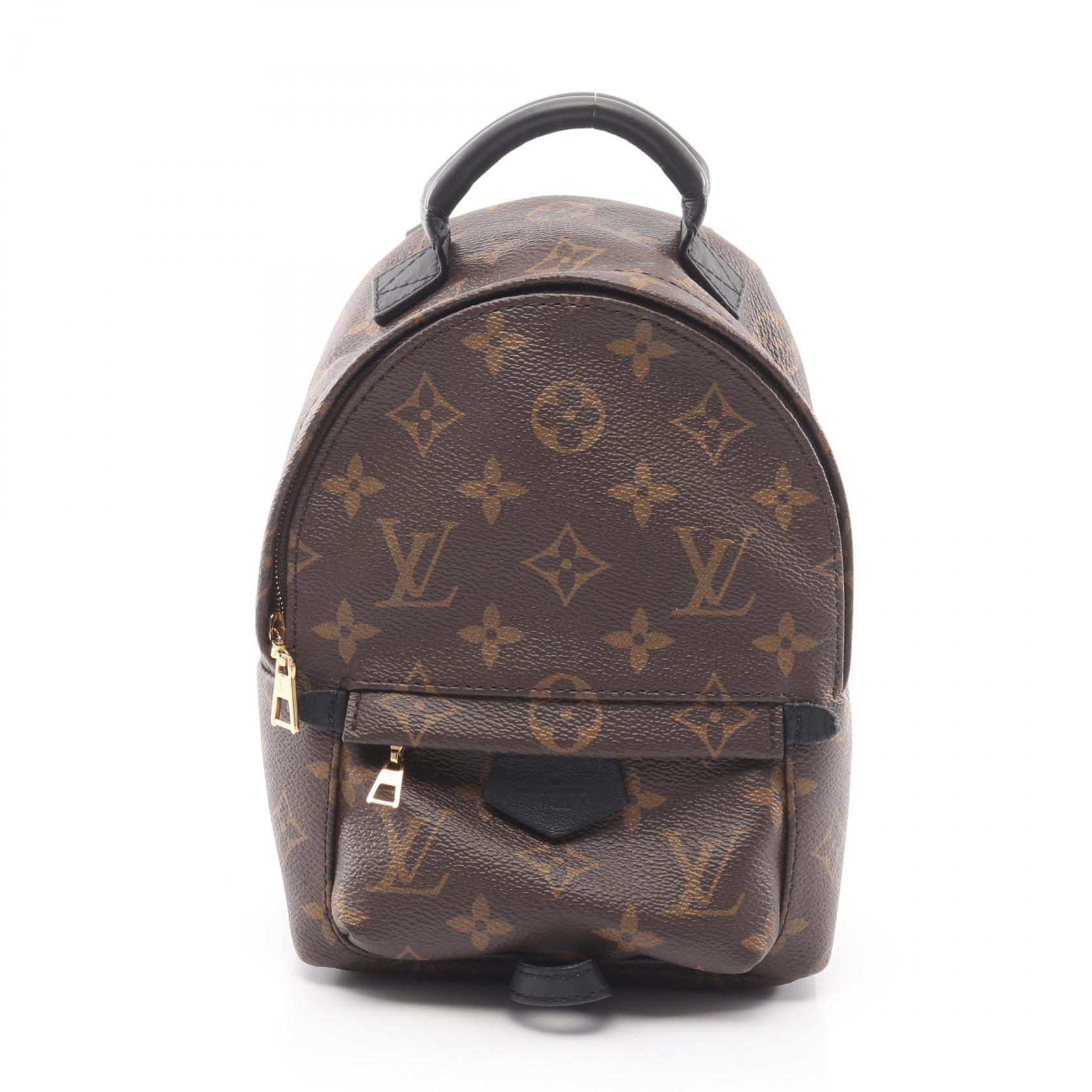 ルイ・ヴィトン LOUIS VUITTON パームスプリングス ミニ リュックサック バックパック バッグ PVCコーティングキャンバス レザー モノグラム ブラウン系 / ブラック系 M41562 【中古】