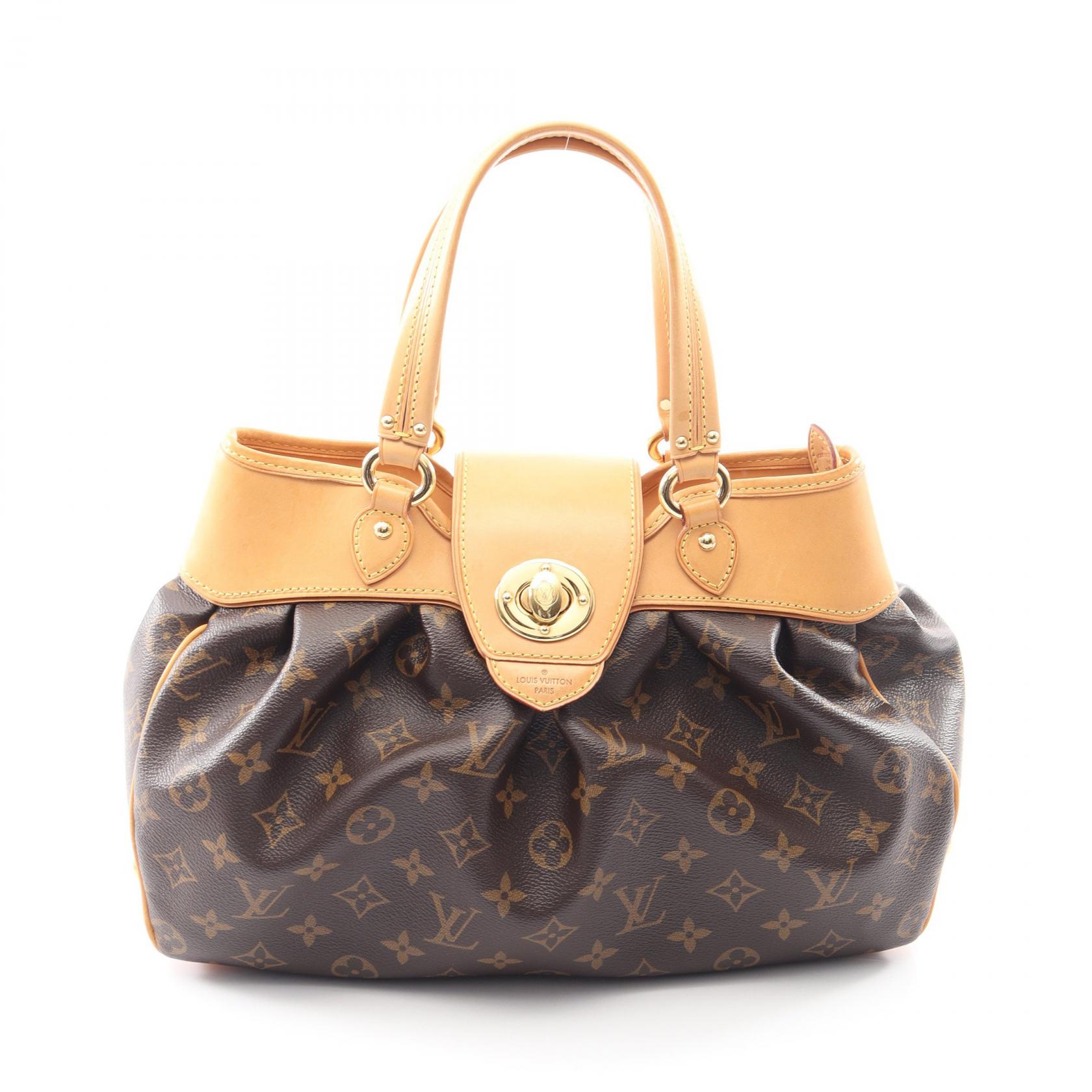ルイ・ヴィトン LOUIS VUITTON ボエシPM ハンドバッグ バッグ PVCコーティングキャンバス レザー モノグラム ブラウン系 M45715 【中古】