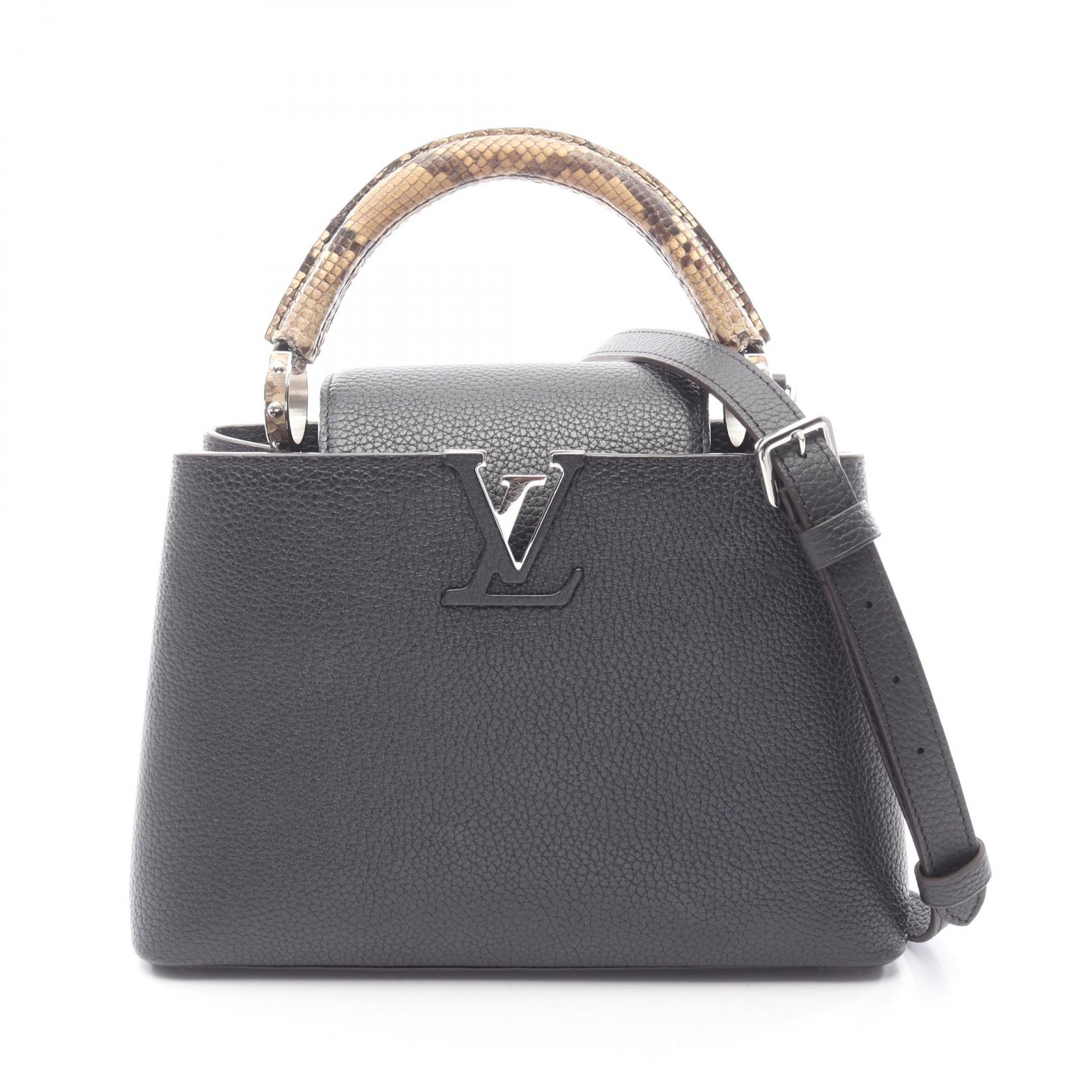 【15%OFFクーポン 7/19 20時~7/26 9:59】ルイ・ヴィトン LOUIS VUITTON カプシーヌBB ノワール 2WAY ハンドバッグ バッグ レザー エキゾチックレザー ブラック系 N92040 【中古】|RECLO(リクロ)店