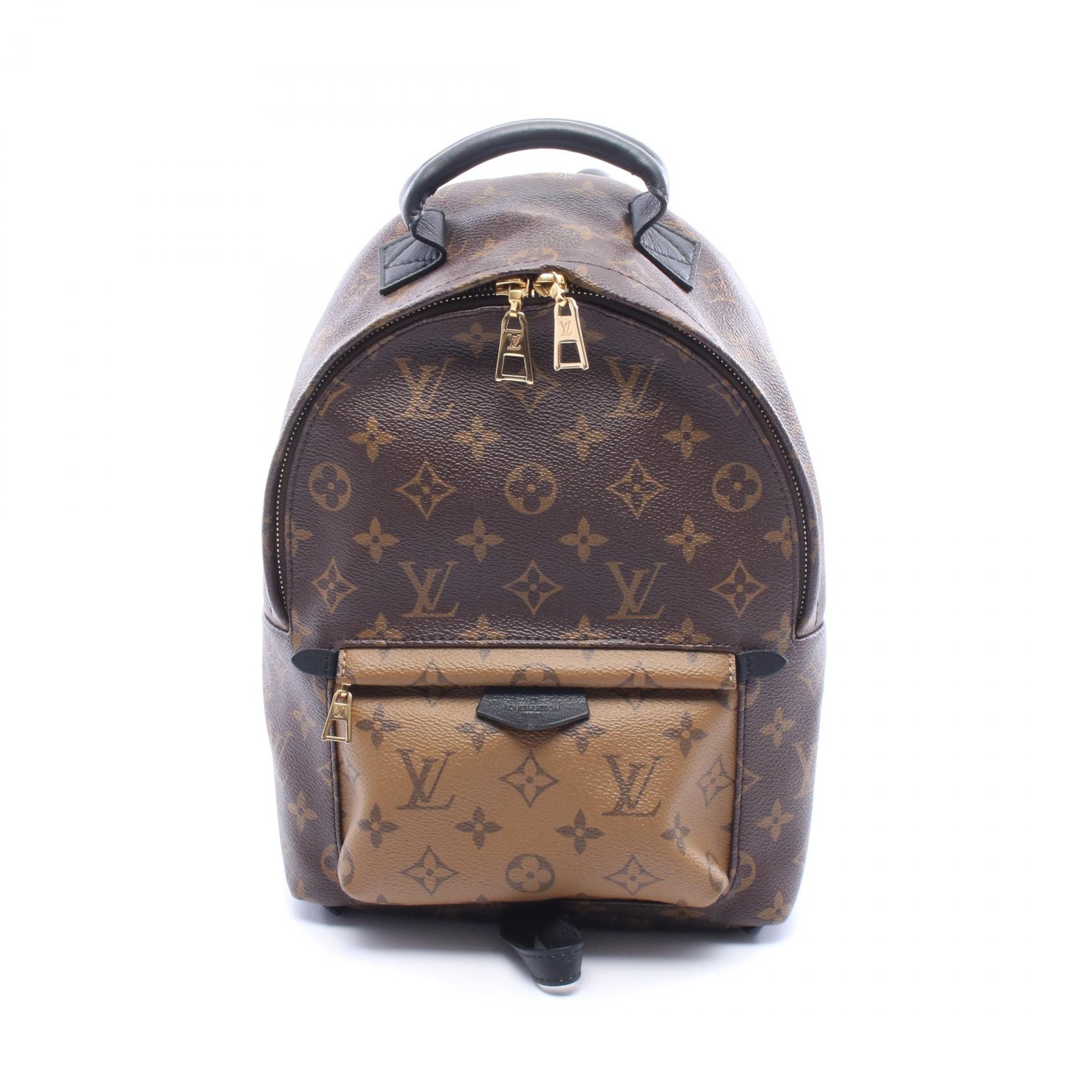 ルイ・ヴィトン LOUIS VUITTON パームスプリングス バックパックPM リュックサック バックパック バッグ PVCコーティングキャンバス レザー モノグラム・リバース ブラウン系 / ベージュ系 M43116 【中古】