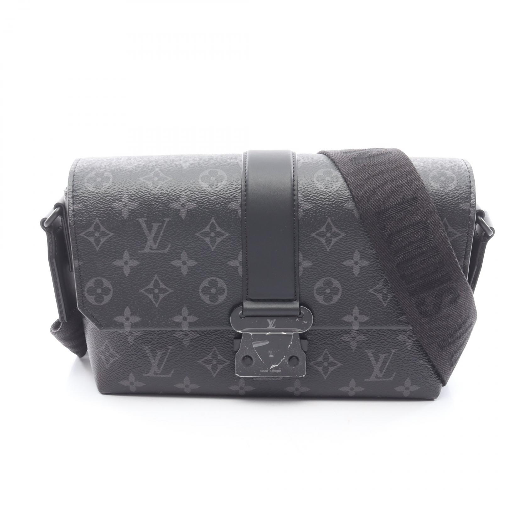 ルイ・ヴィトン LOUIS VUITTON Sケープ メッセンジャー ショルダーバッグ バッグ PVCコーティングキャンバス レザー モノグラム・エクリプス ブラック系 M46794 【中古】