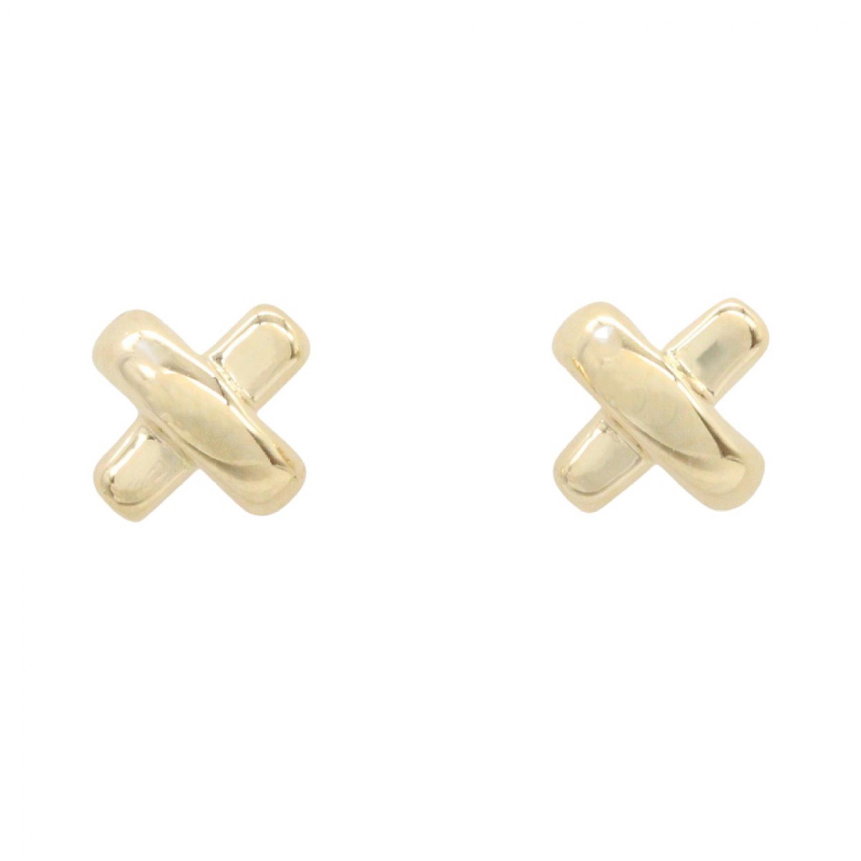 ティファニー TIFFANY＆CO クロスステッチ ピアス ピアス ジュエリー K18（イエローゴールド） ゴールド系 【中古】