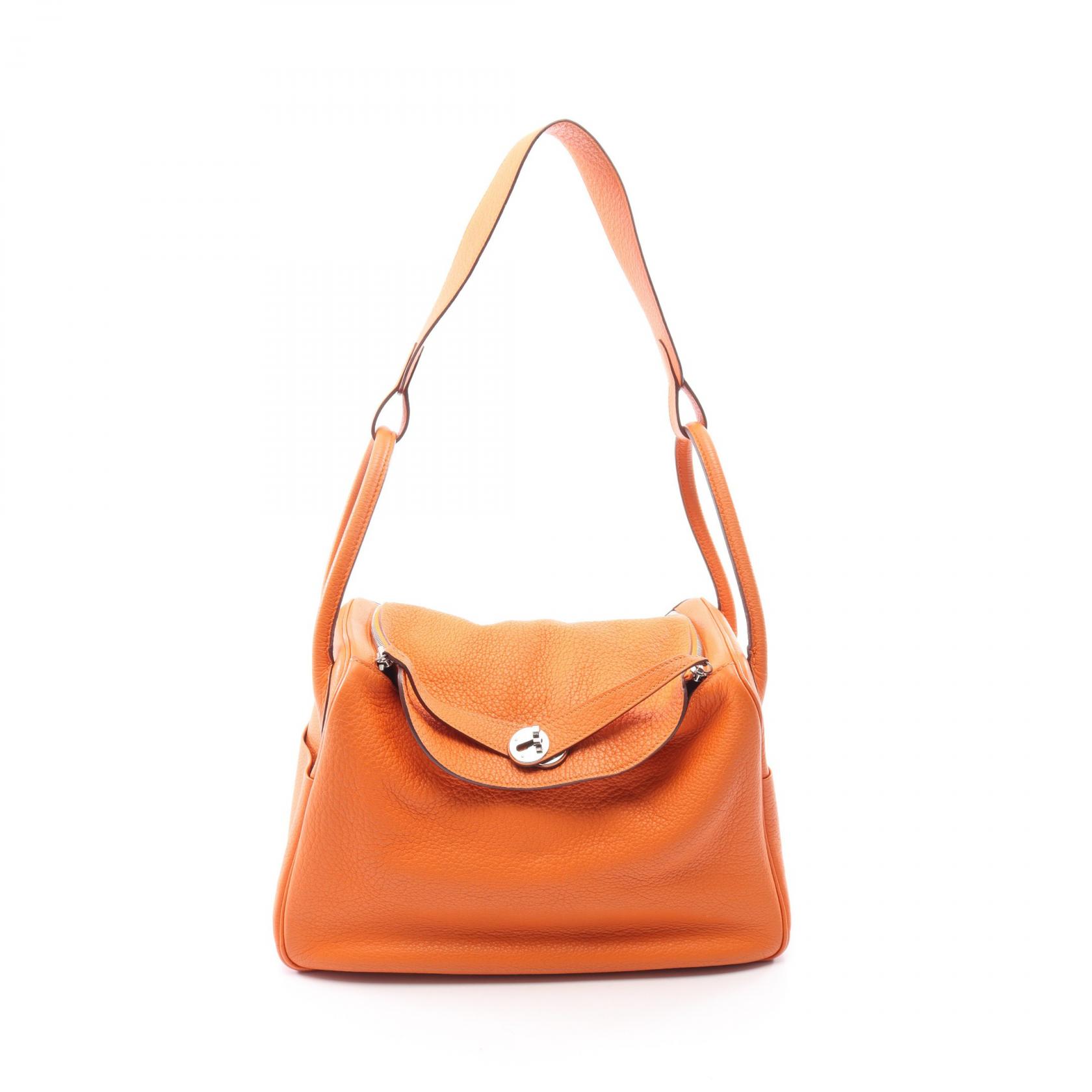 【15%OFFクーポン 7/19 20時～7/26 9:59】エルメス HERMES リンディ34 ショルダーバッグ バッグ トリヨンクレマンス トリヨンクレマンス オレンジ系 【中古】｜RECLO（リクロ）店