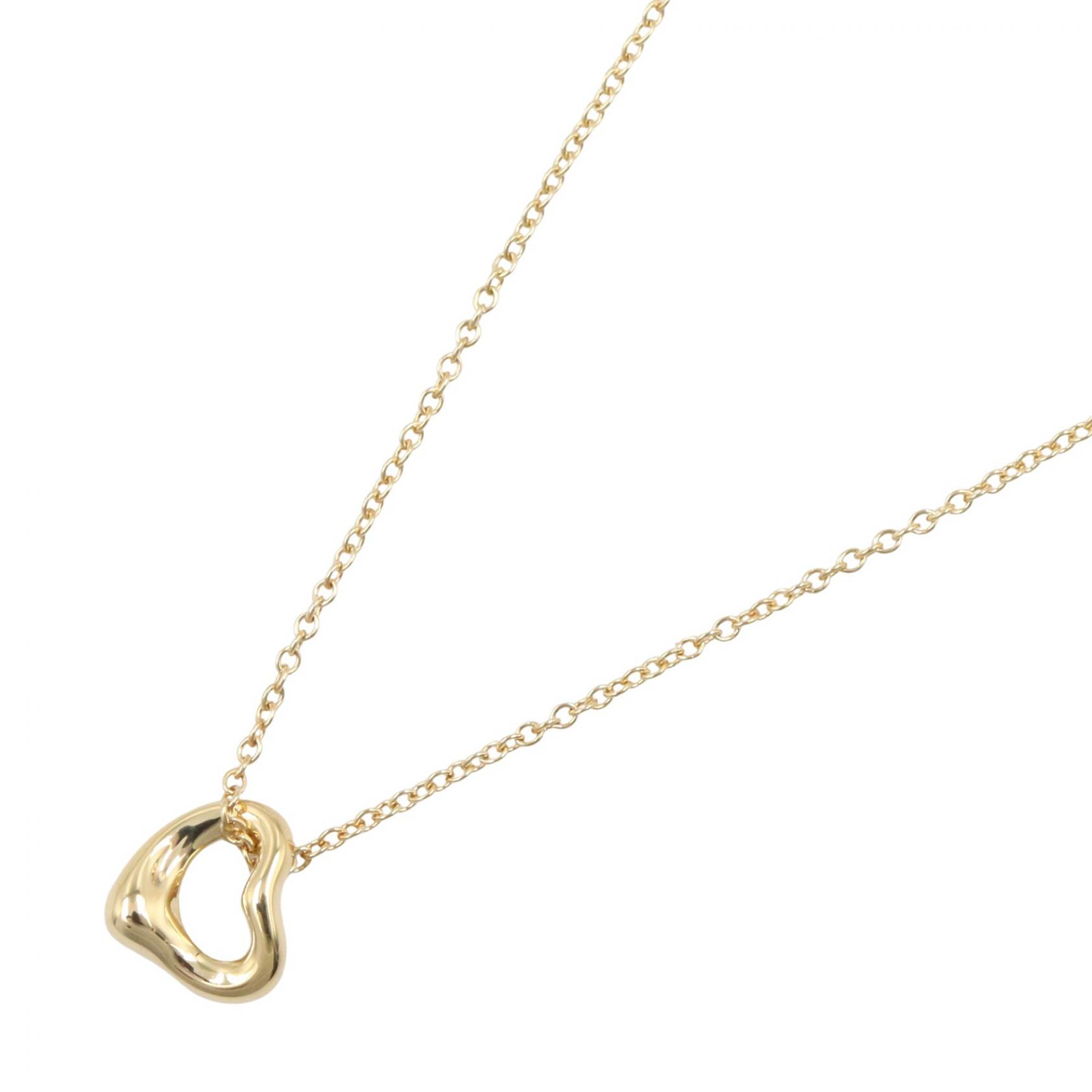 ティファニー TIFFANY＆CO オープンハート ミニ ネックレス ネックレス ジュエリー K18（イエローゴールド） ゴールド系 【中古】
