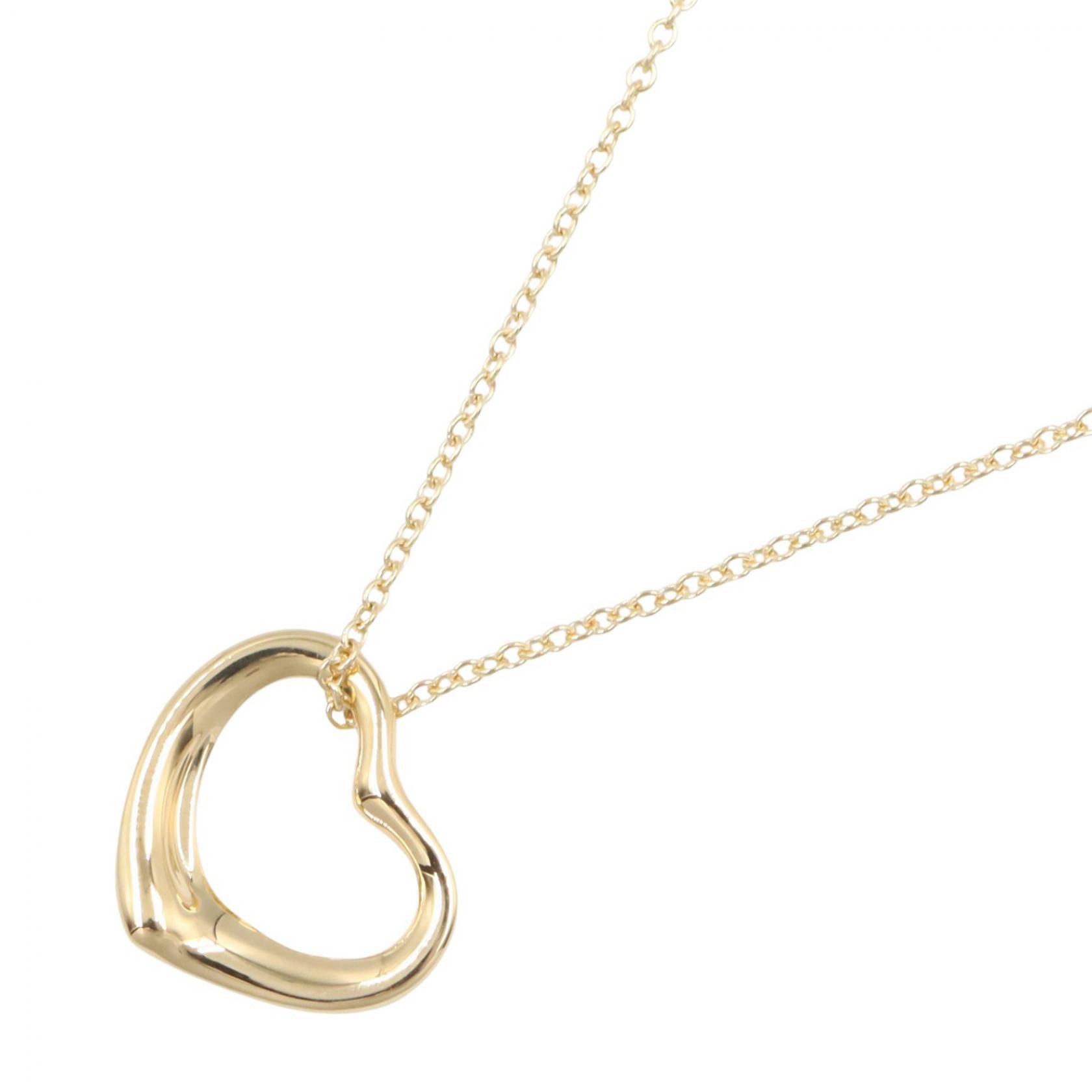 ティファニー TIFFANY＆CO オープンハート ネックレス ネックレス ジュエリー K18（イエローゴールド） ゴールド系 【中古】