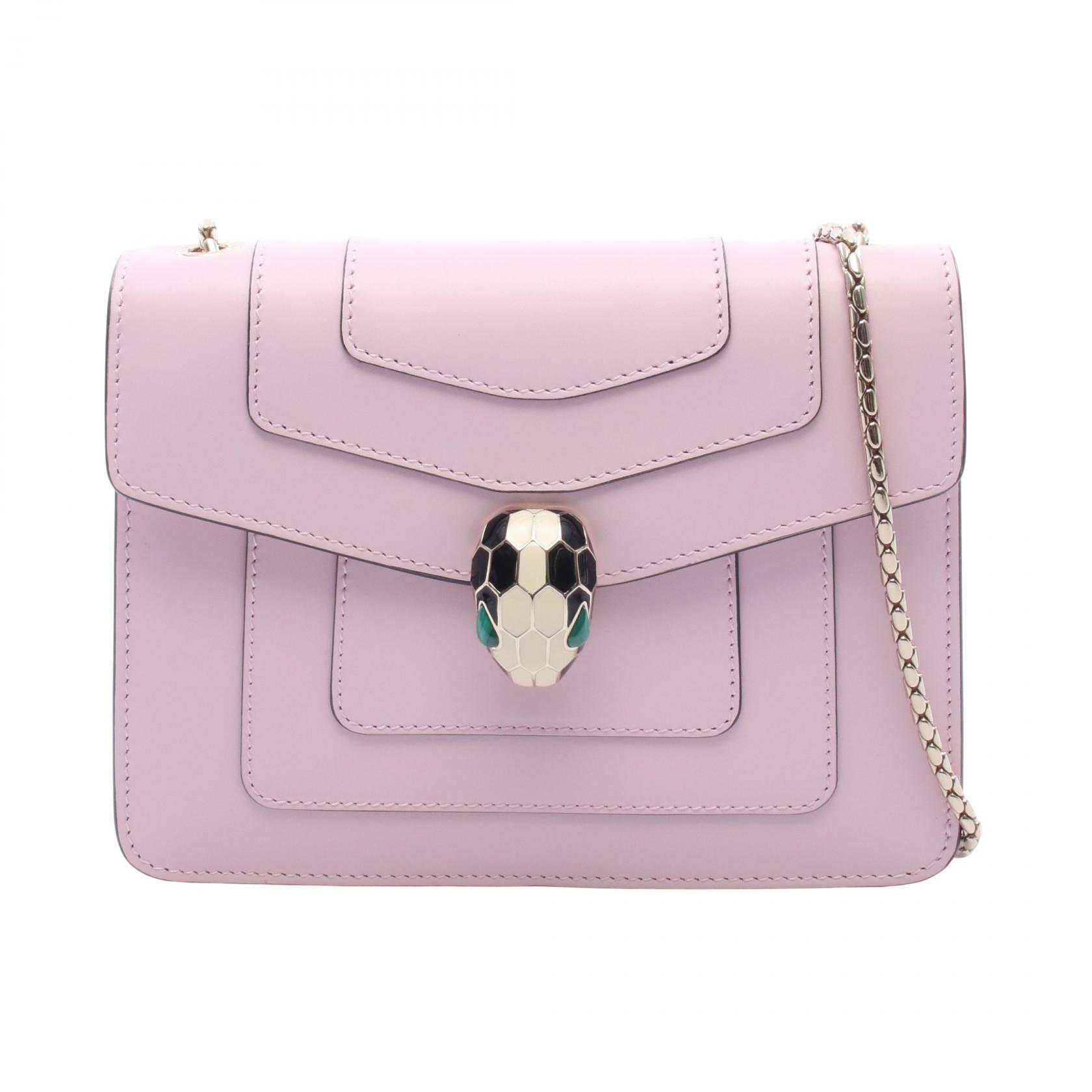 ブルガリ BVLGARI セルペンティ フォーエバー ショルダーバッグ バッグ レザー ピンク系 【中古】