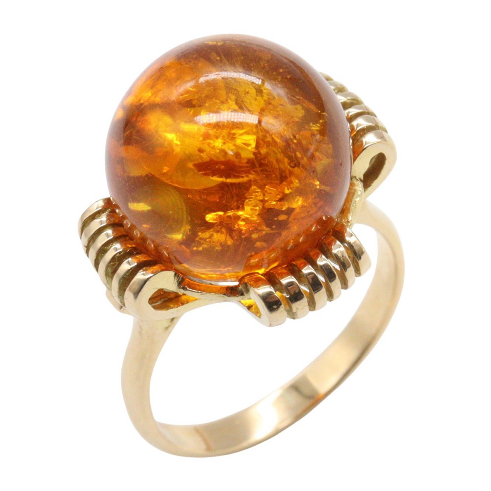 【10%OFFクーポン 7/21 10時~7/26 9:59】ジュエリー JEWELRY 色石 リング リング・指輪 ジュエリー K18(イエローゴールド) 色石 ゴールド系 / オレンジ系 色石 4.8g 【中古】|RECLO(リクロ)店
