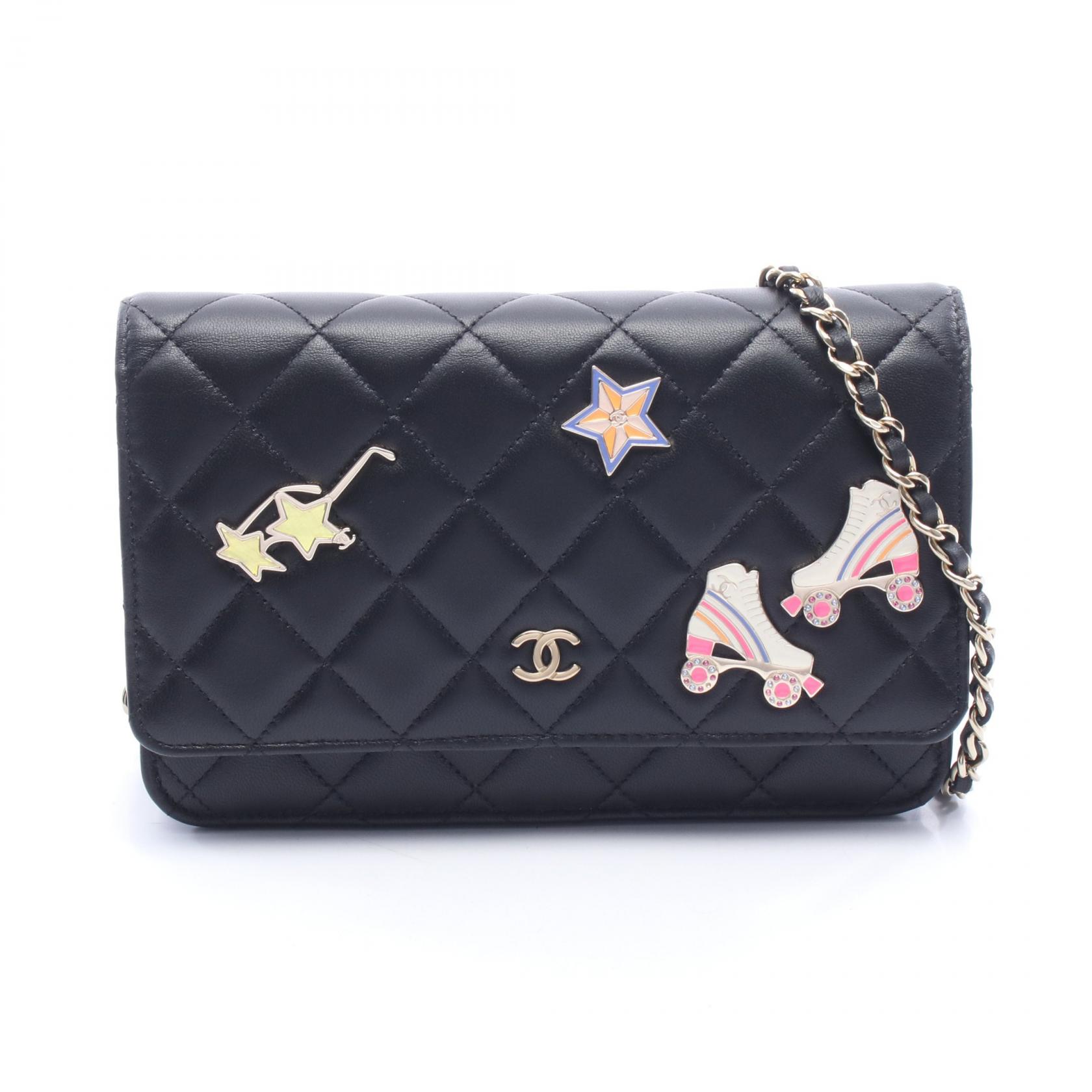 【15%OFFクーポン 7/19 20時～7/26 9:59】シャネル CHANEL マトラッセ ショルダーバッグ バッグ ラムスキン（羊革） ブラック系 AP0250 【中古】｜RECLO（リクロ）店