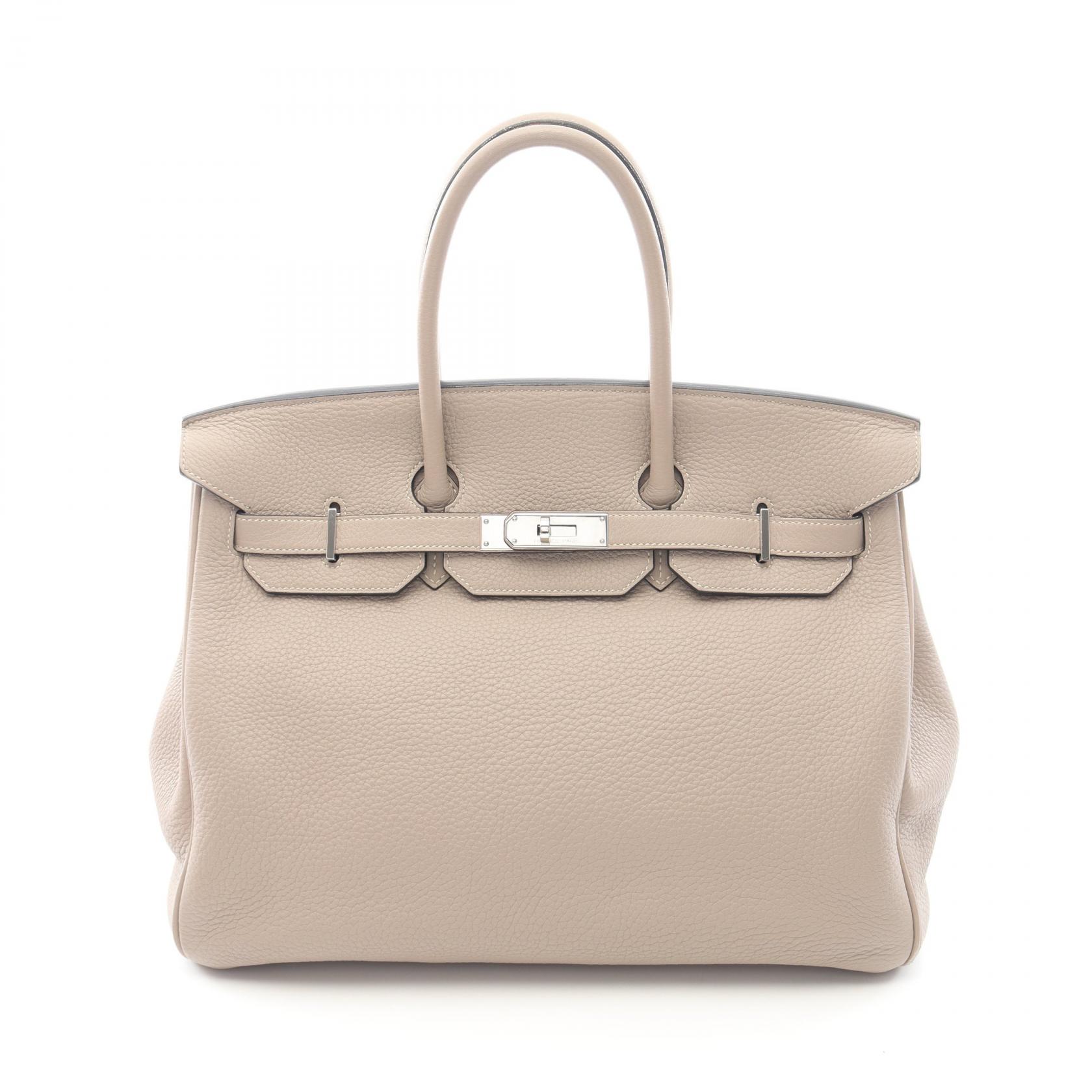 エルメス HERMES バーキン35 ハンドバッグ バッグ レザー トリヨンクレマンス トリヨンクレマンス ベージュ系 【中古】