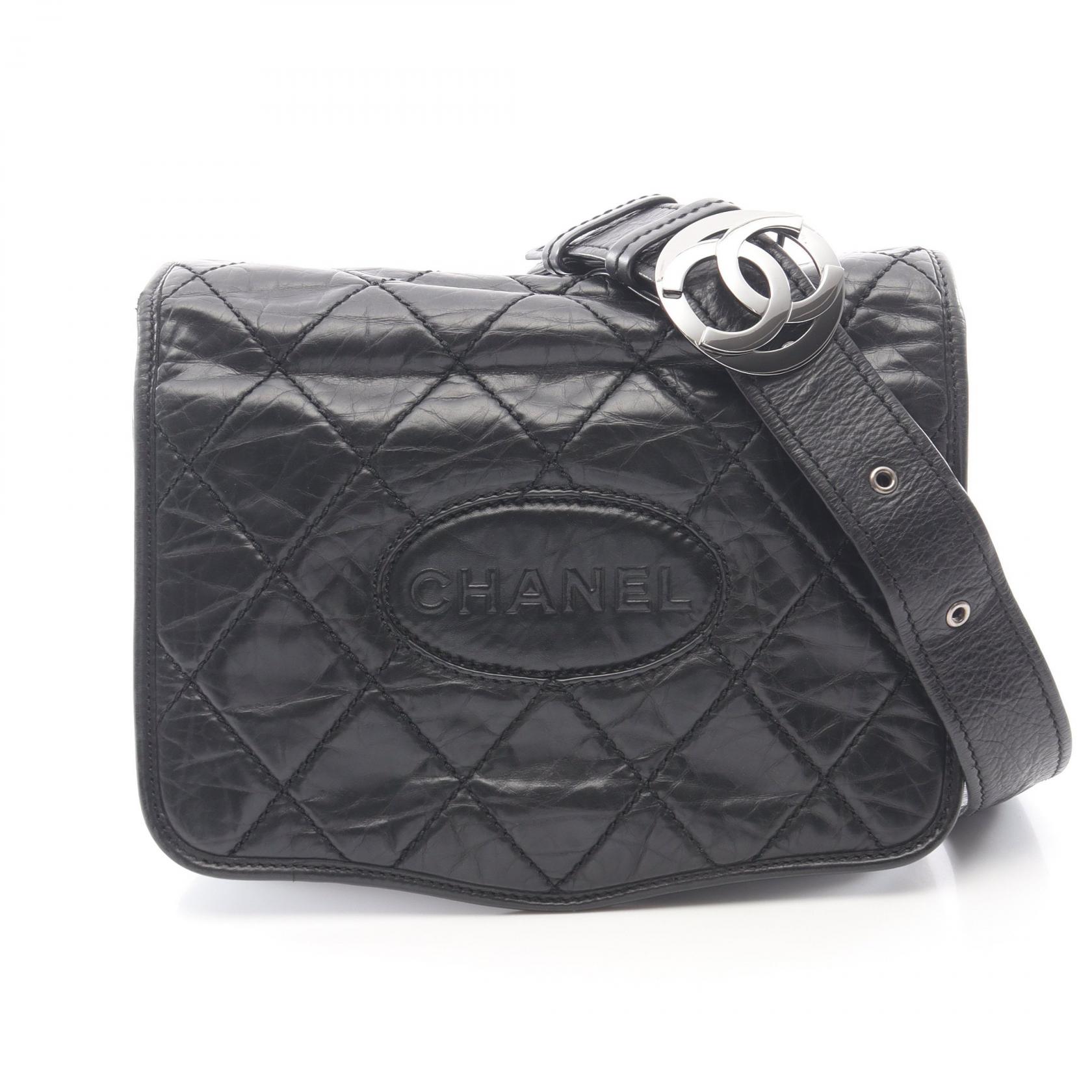 【15%OFFクーポン 7/19 20時～7/26 9:59】シャネル CHANEL ワイルドステッチ ショルダーバッグ バッグ カーフ（牛革） ブラック系 【中古】｜RECLO（リクロ）店